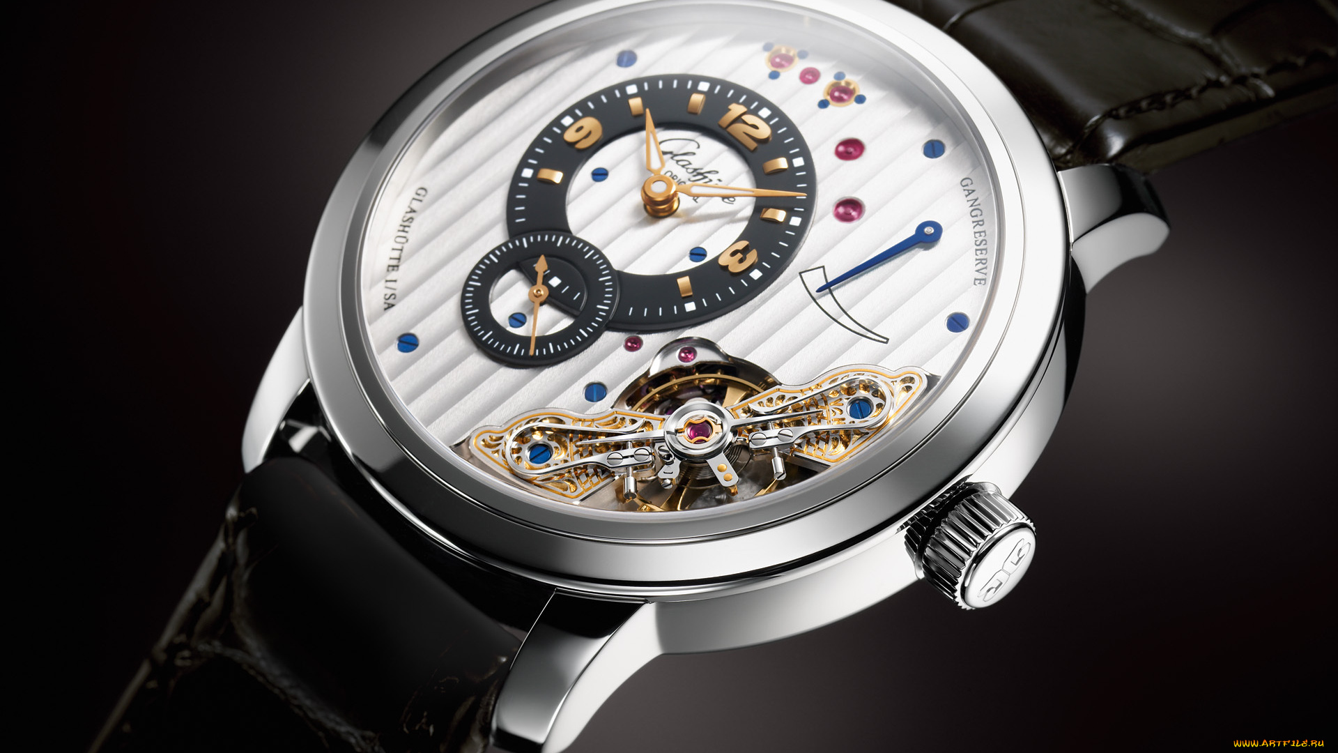 бренды, glashutte, время, циферблат, стрелки, часы, макро