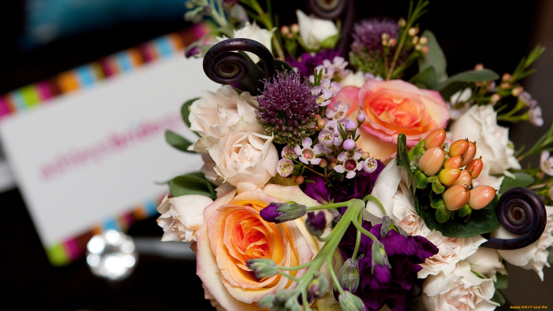 цветы, букеты, композиции, розы, левкой