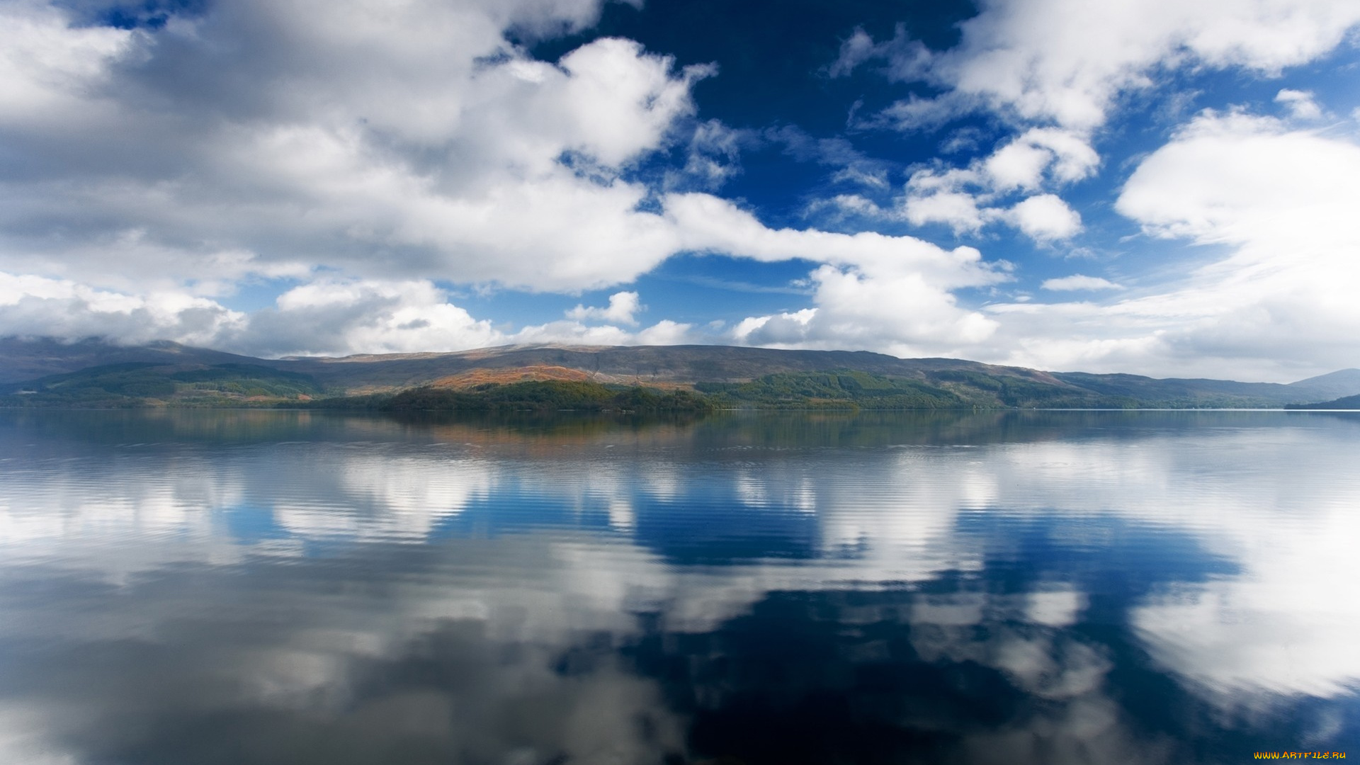 природа, реки, озера, облака, отражение, река, остров