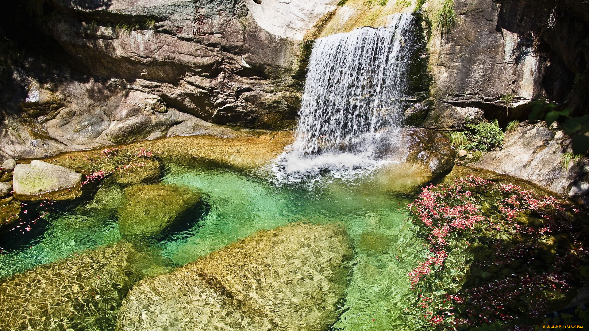 природа, водопады, вода, скала