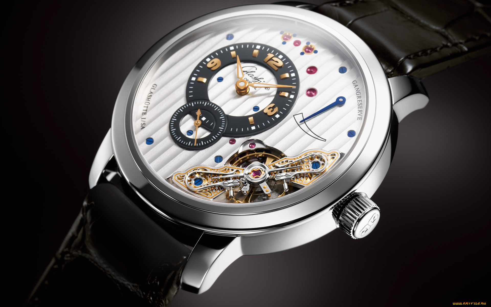 бренды, glashutte, время, циферблат, стрелки, часы, макро