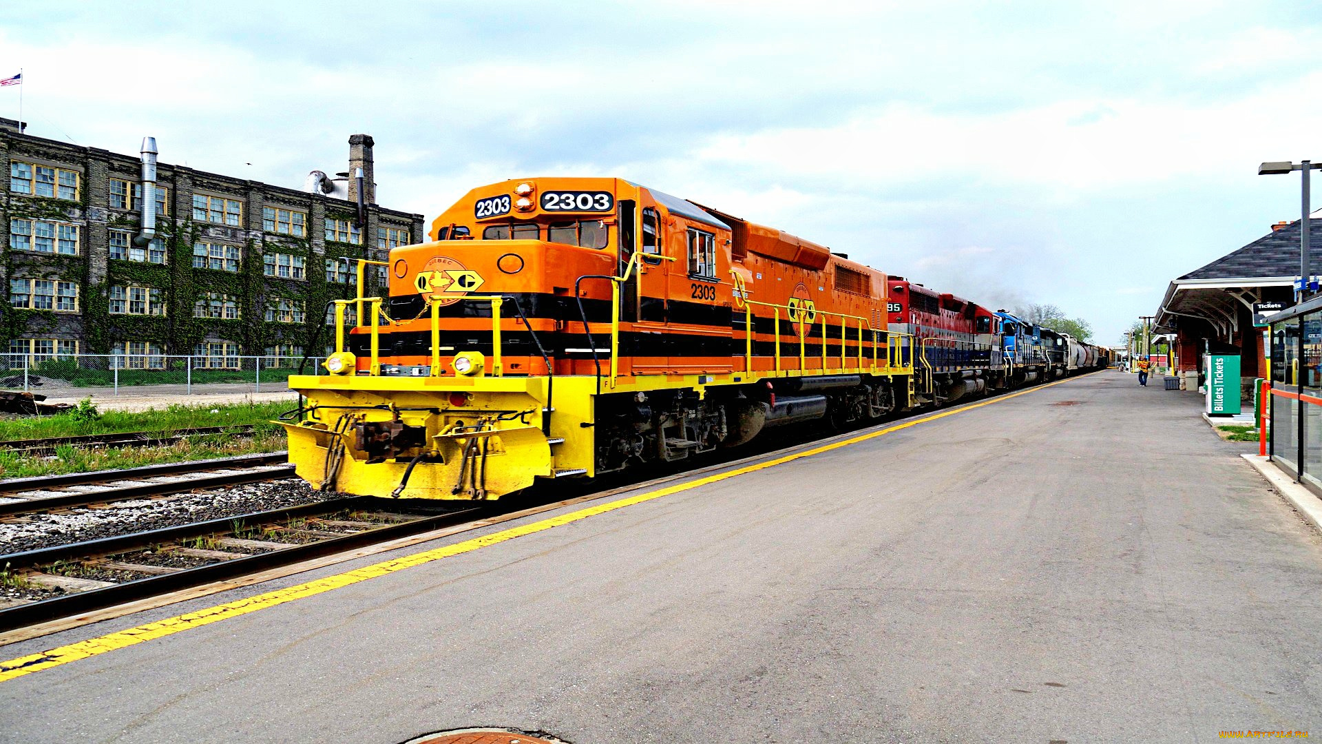 техника, поезда, перрон, станция, локомотив, состав, рельсы