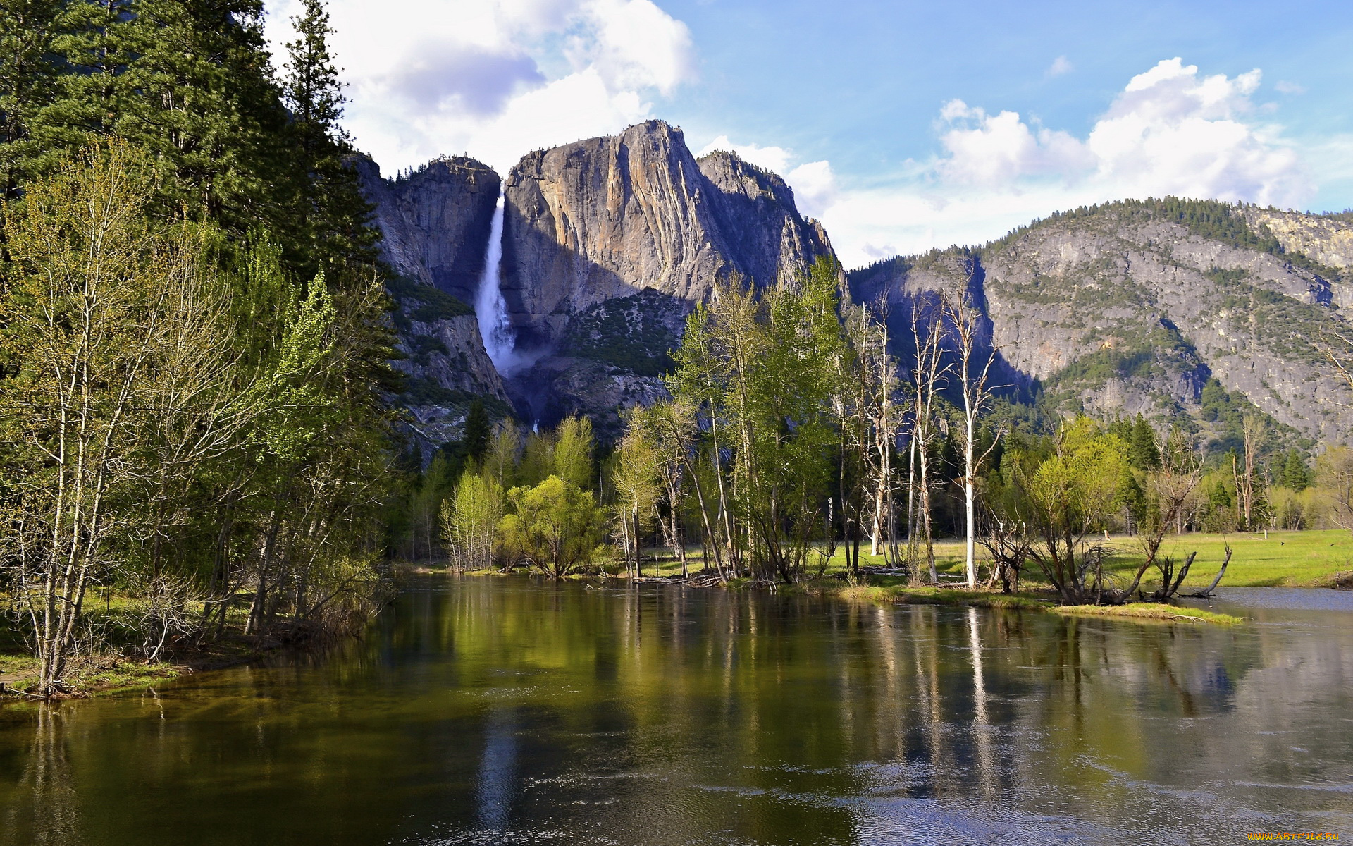 природа, реки, озера, горы, река, водопад, yosemite, national, park