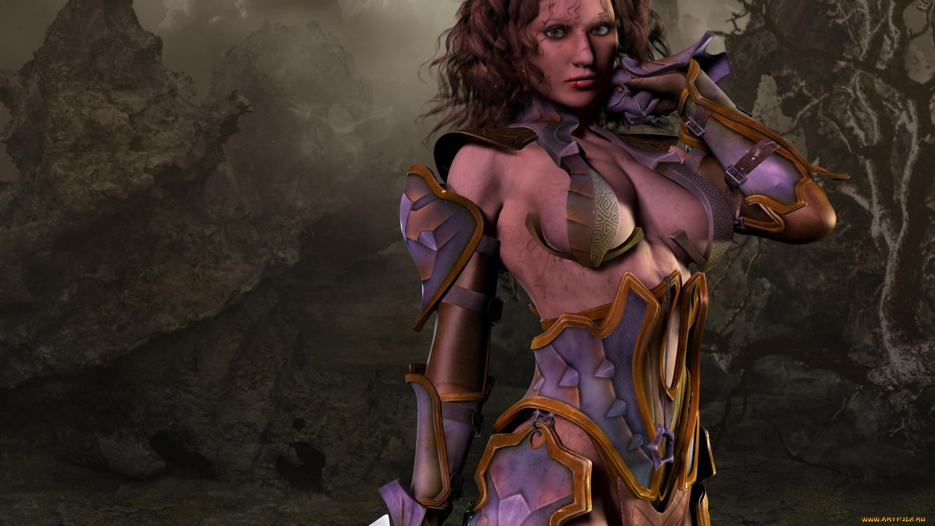 3д, графика, амазонки, , amazon, меч, взгляд, девушка