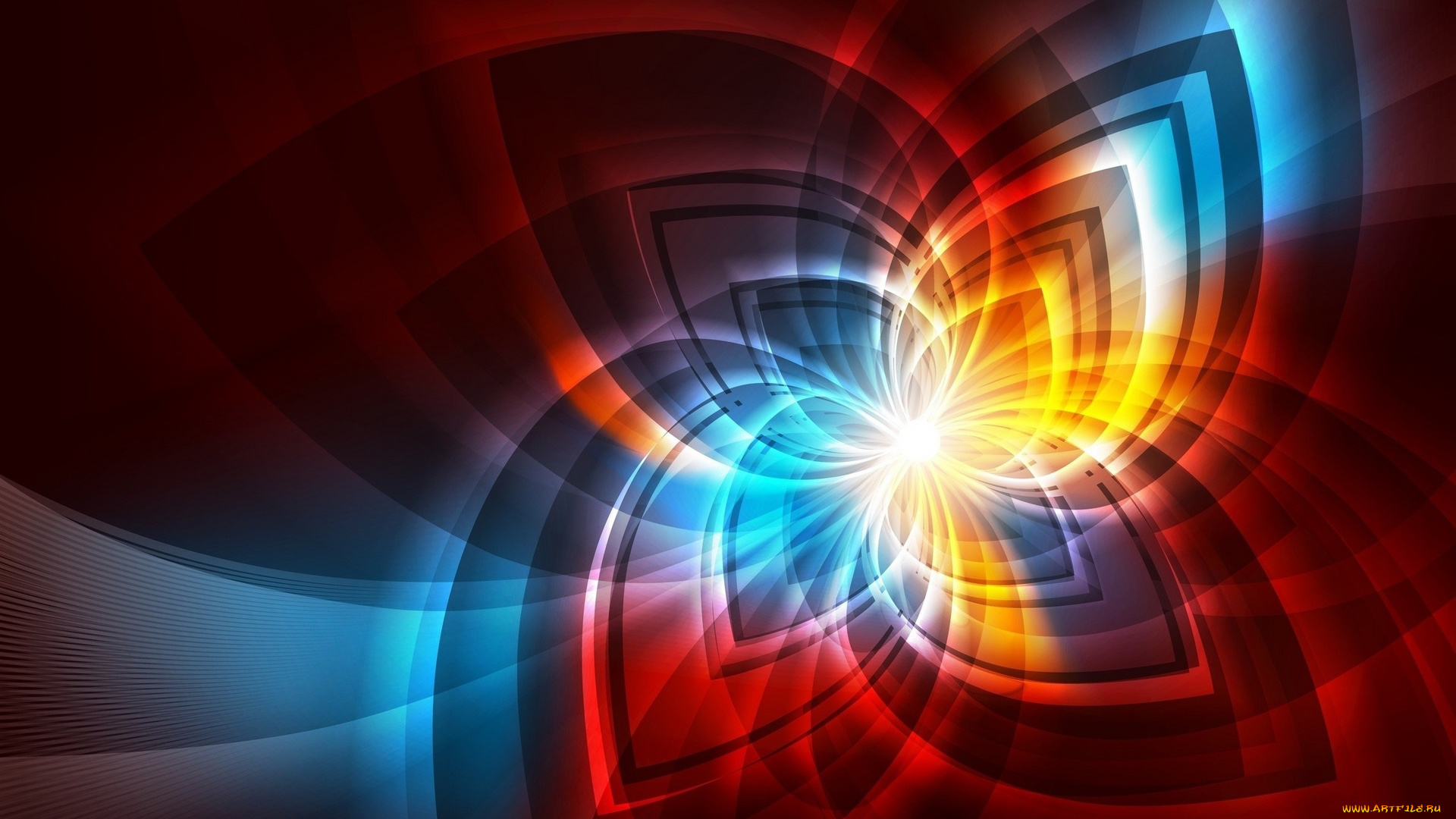 3д, графика, фракталы, , fractal, фрактал, цветок, яркость, цвета