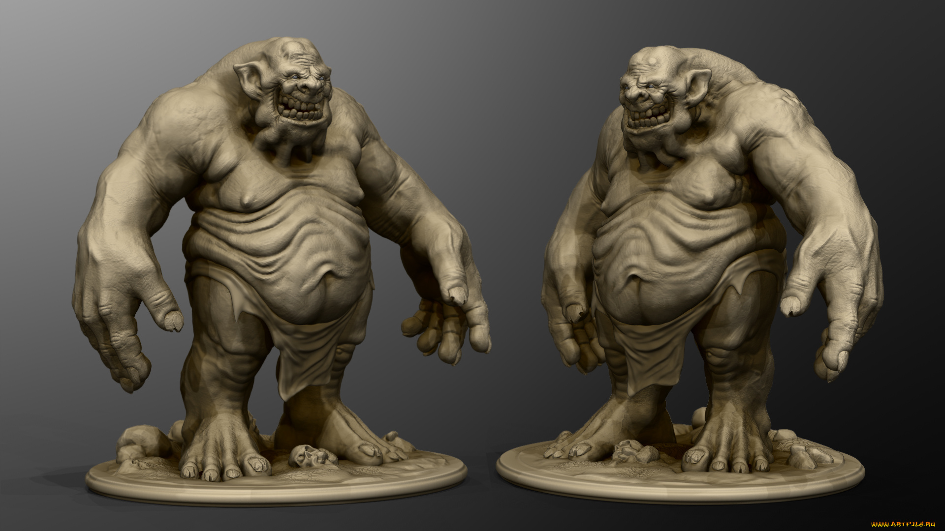 3д, графика, _science, fiction, фон, существа