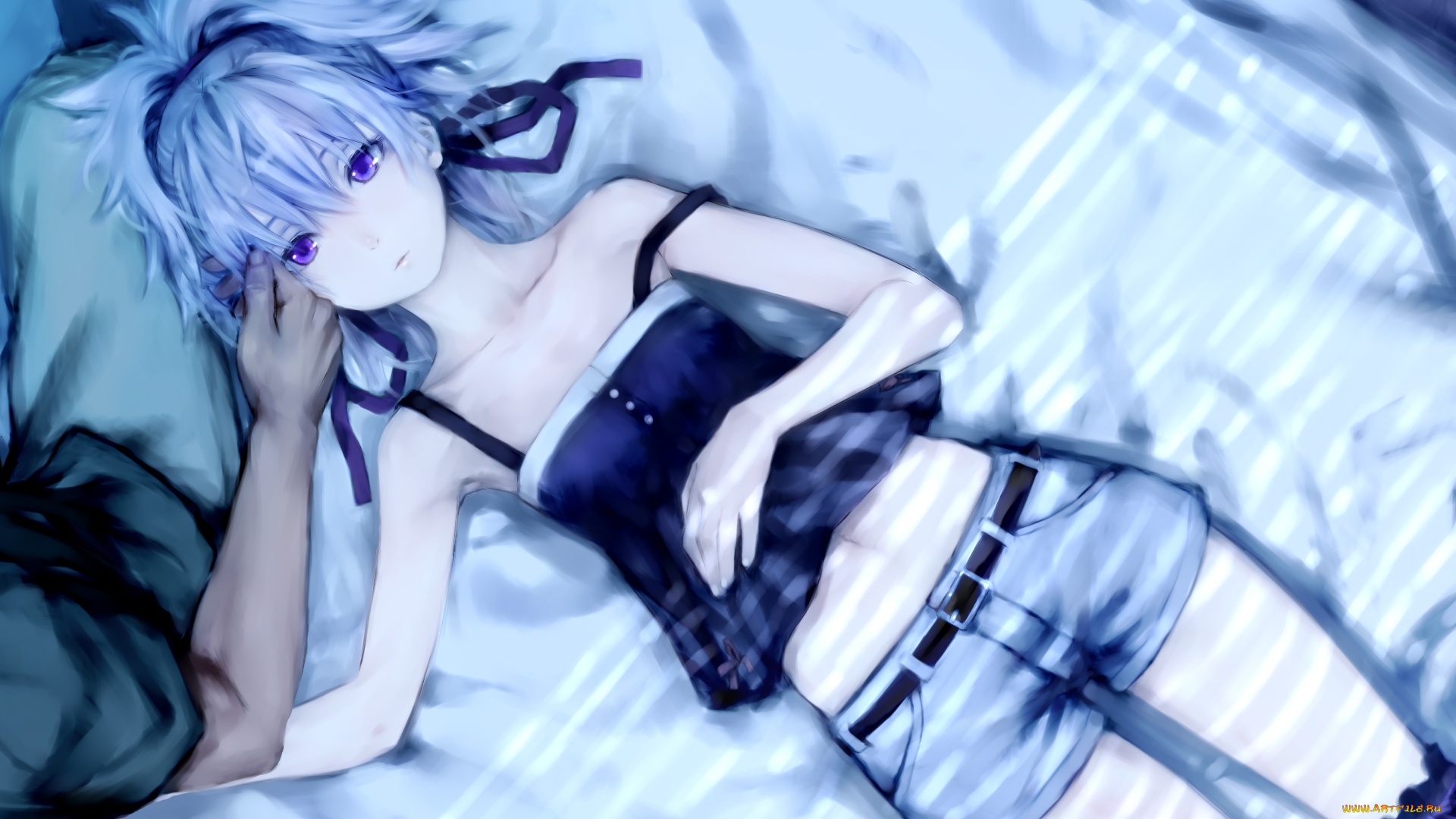 аниме, darker, than, black, kawakami, rokkaku, yin, hei, мужчина, девушка, кровать