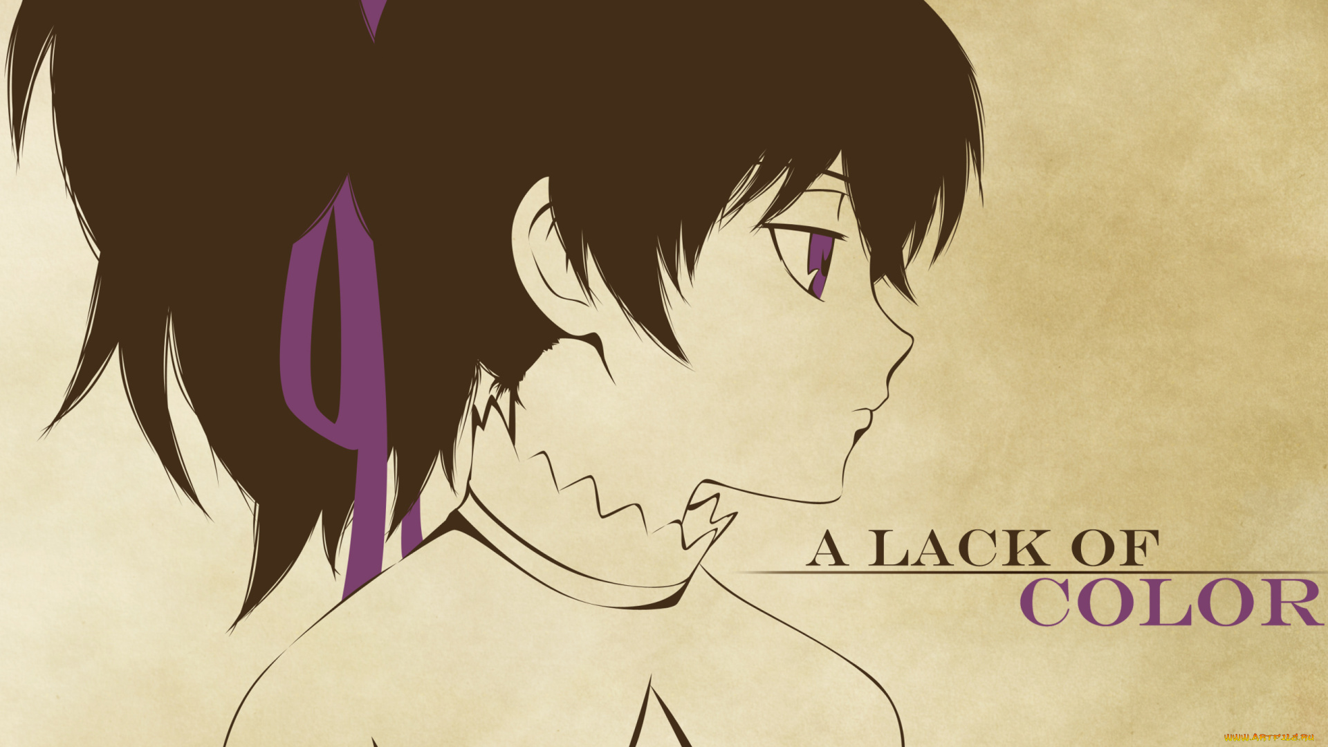 аниме, darker, than, black, yin, девушка, векторная, графика, лента