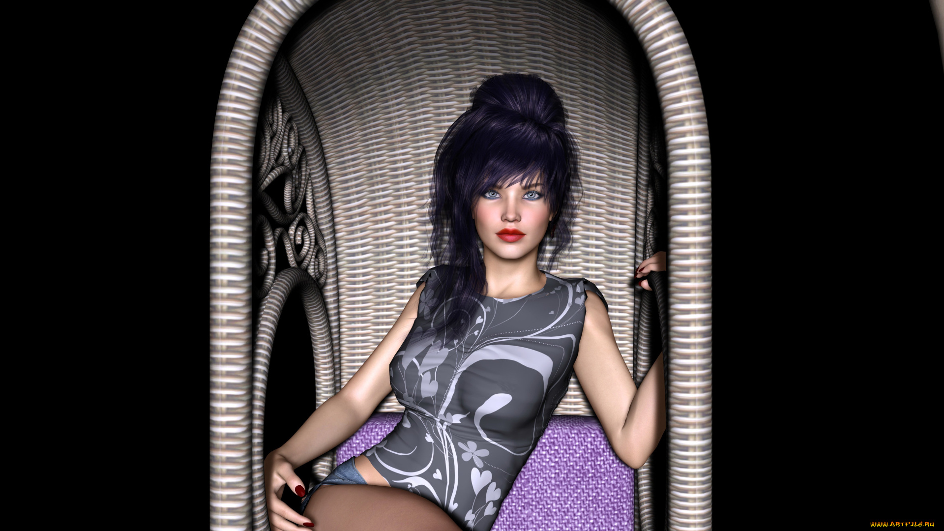 melanie, 3д, графика, люди, , people, фон, девушка, взгляд