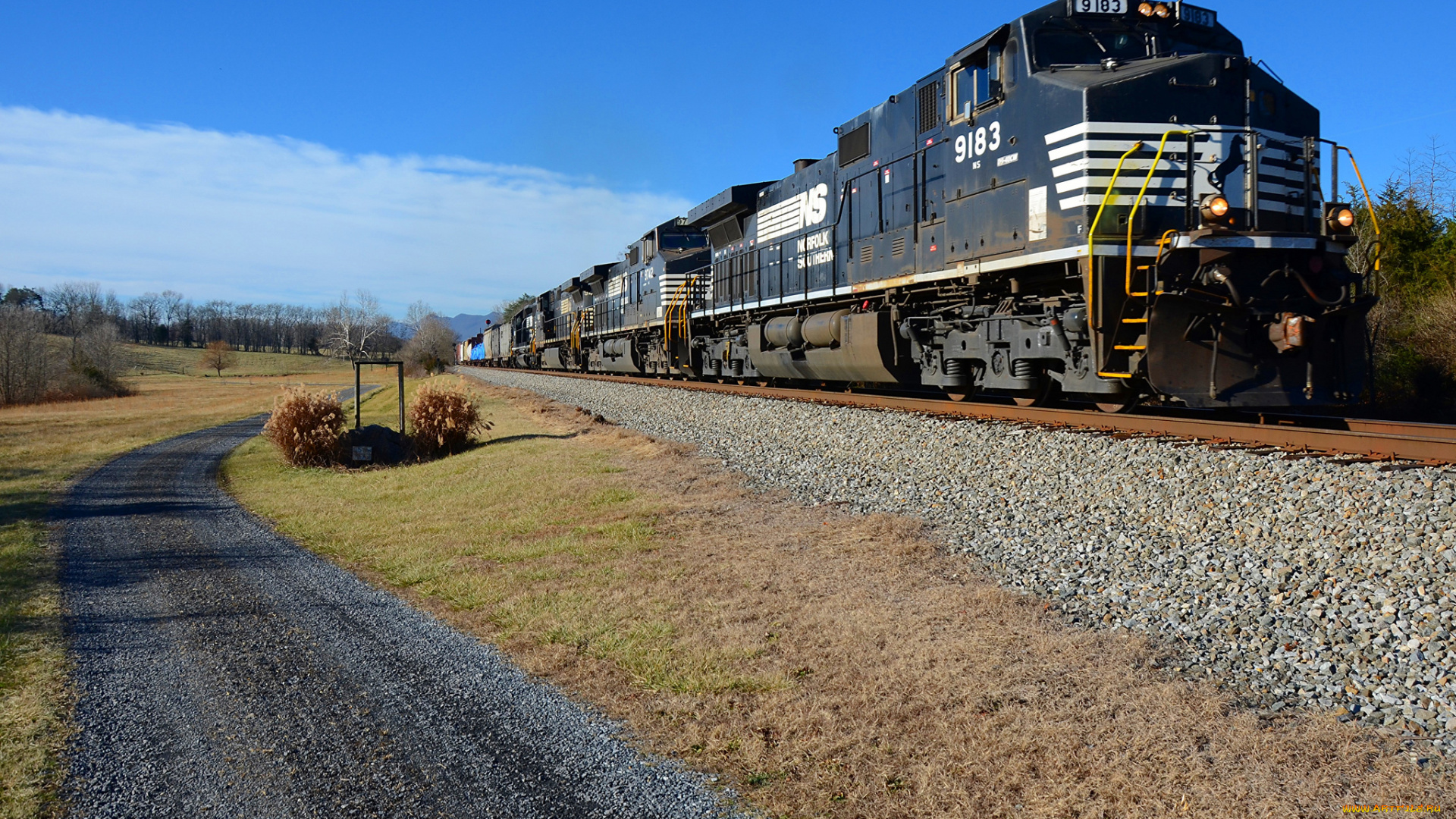 техника, поезда, железная, дорога, локомотив, состав