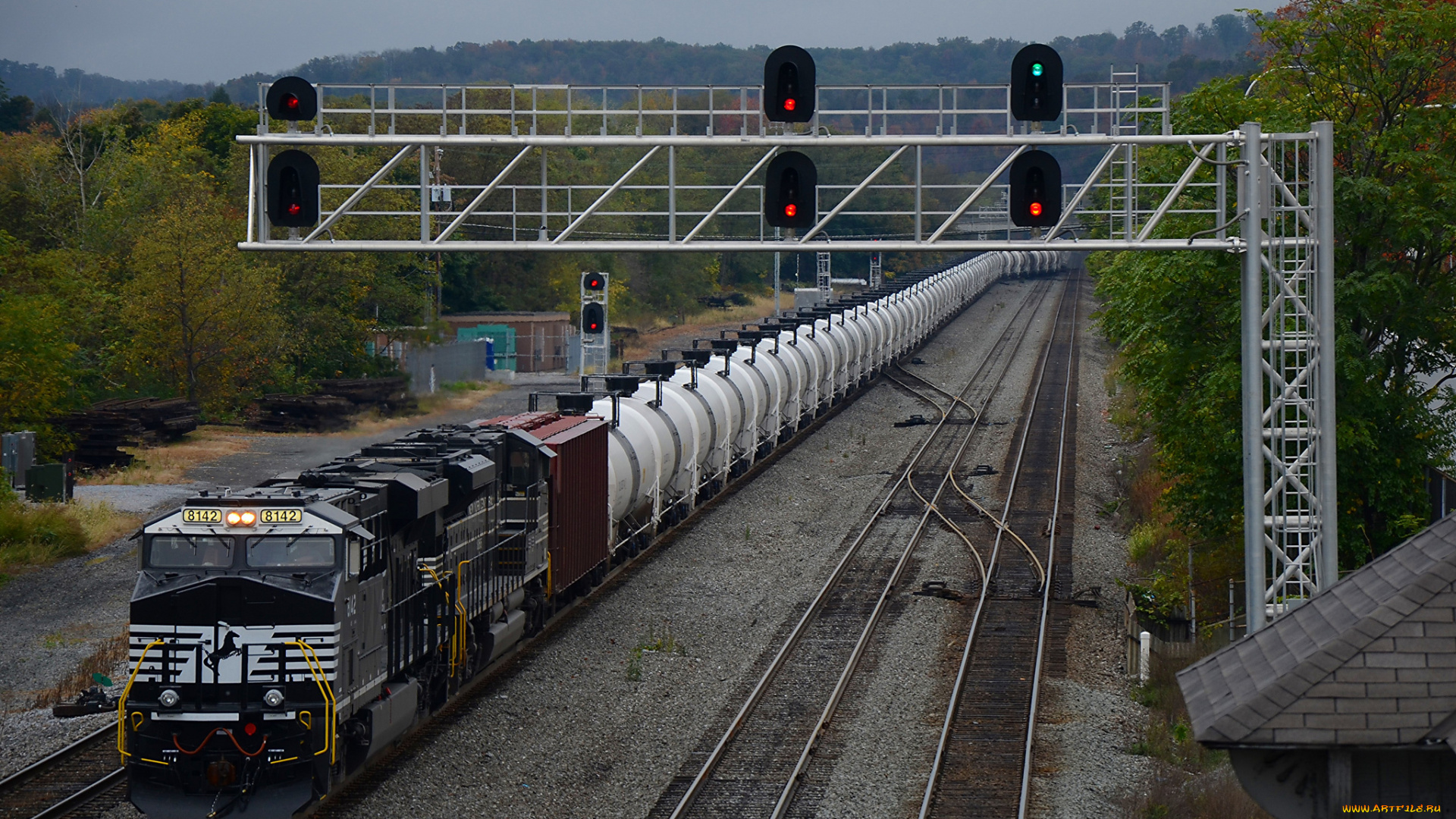 техника, поезда, железная, дорога, локомотив, состав