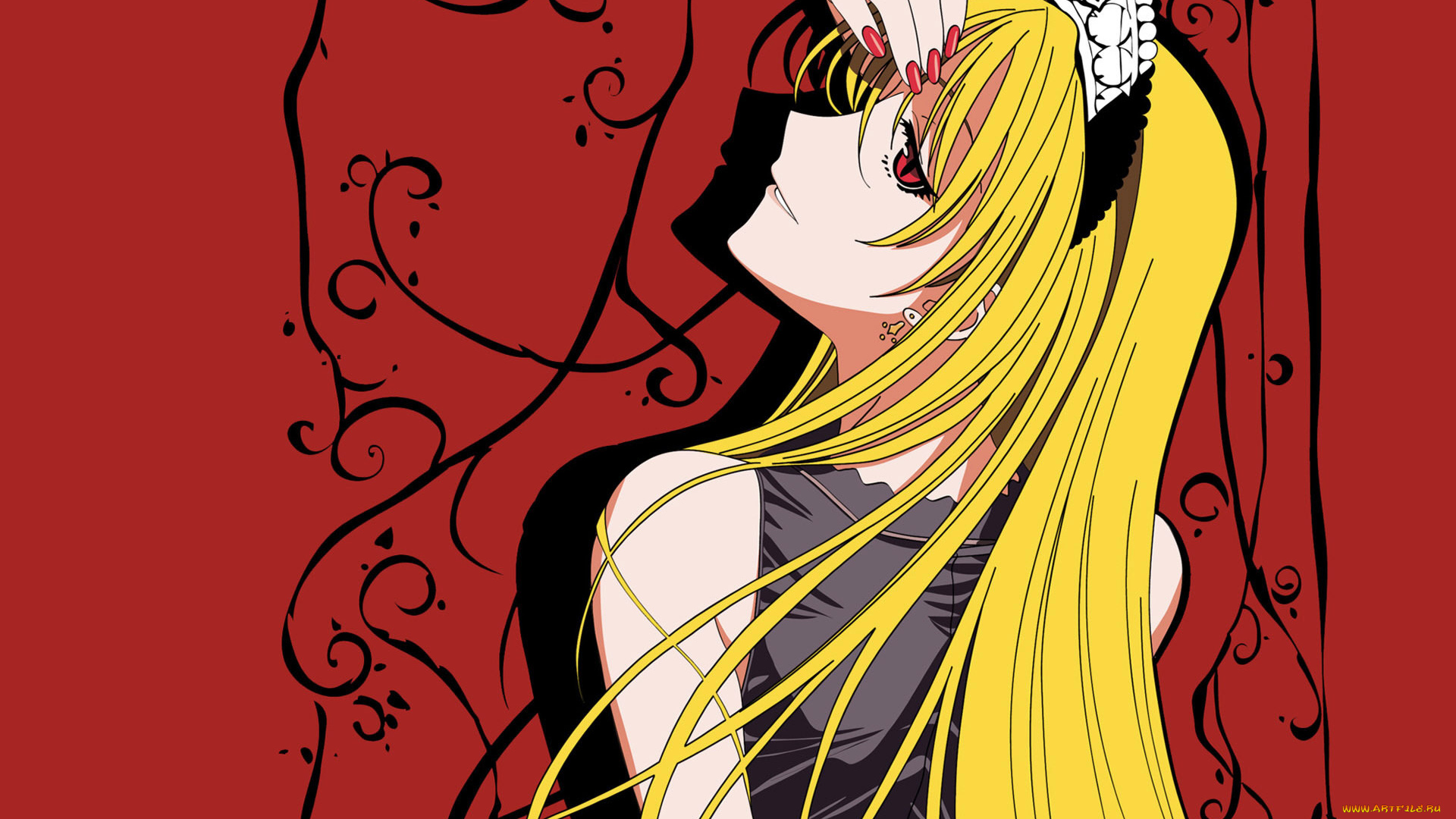 векторная, графика, девушки, фон, взгляд, девушка