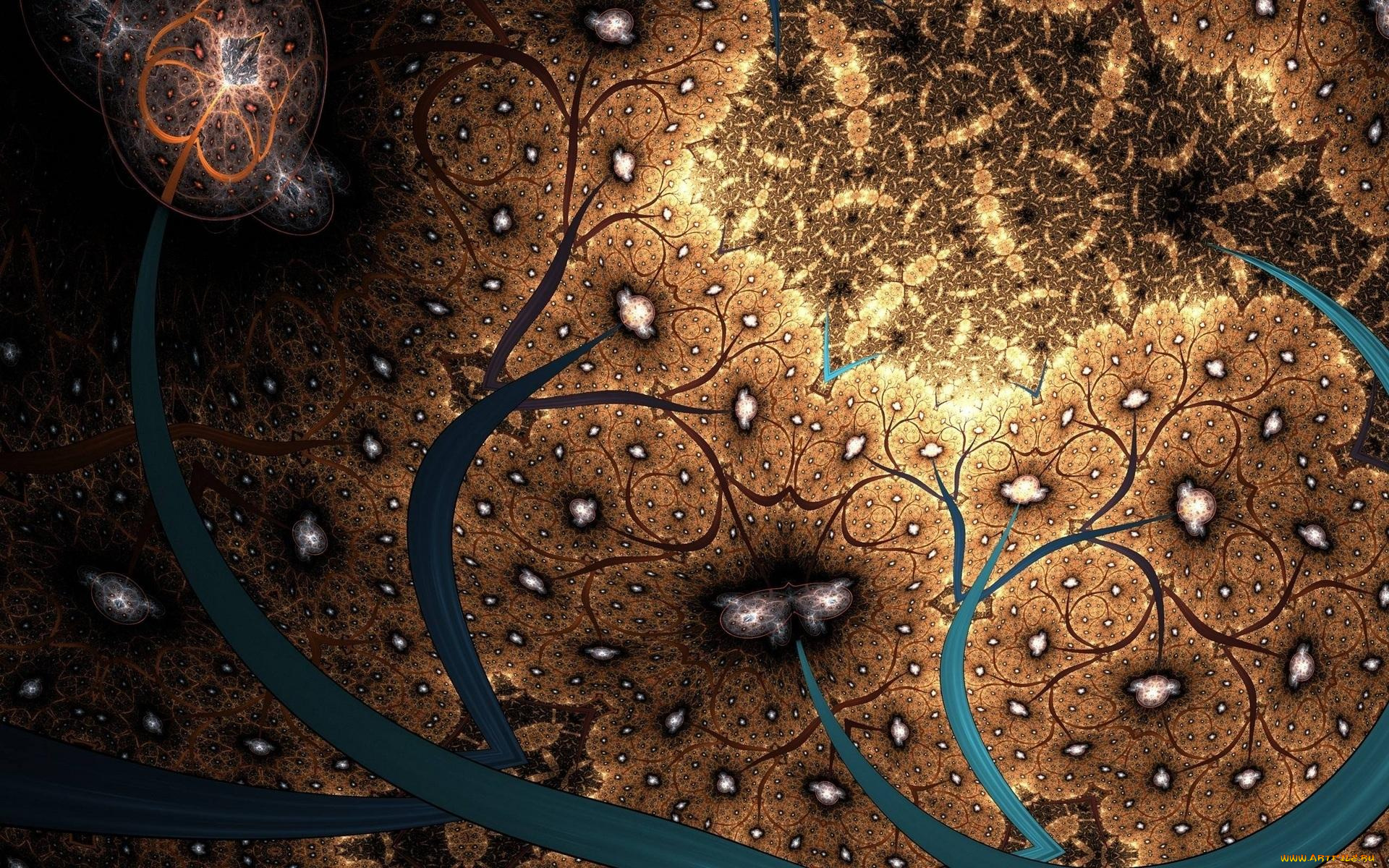 3д, графика, абстракция, , abstract, абстракция, цветы, отростки, ветки, лиана