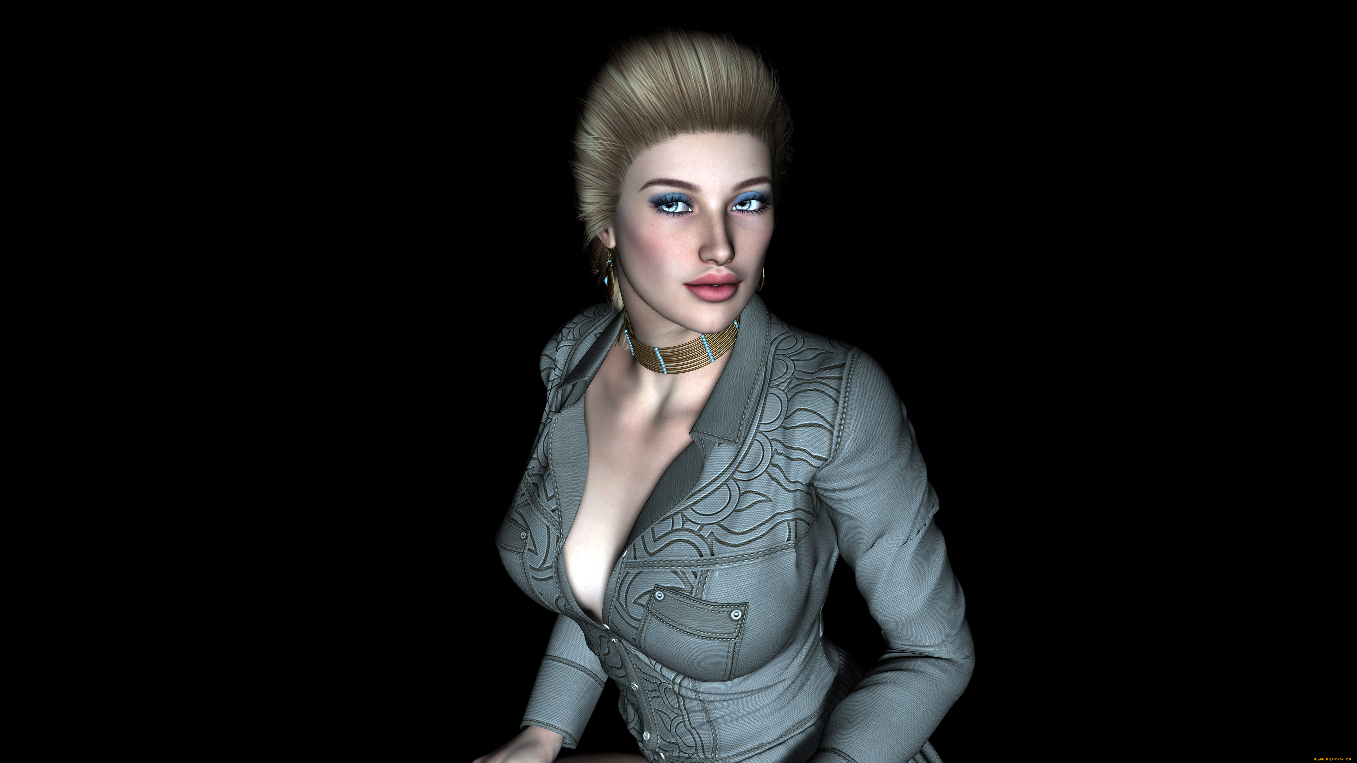 3д, графика, люди, , people, фон, взгляд, девушка