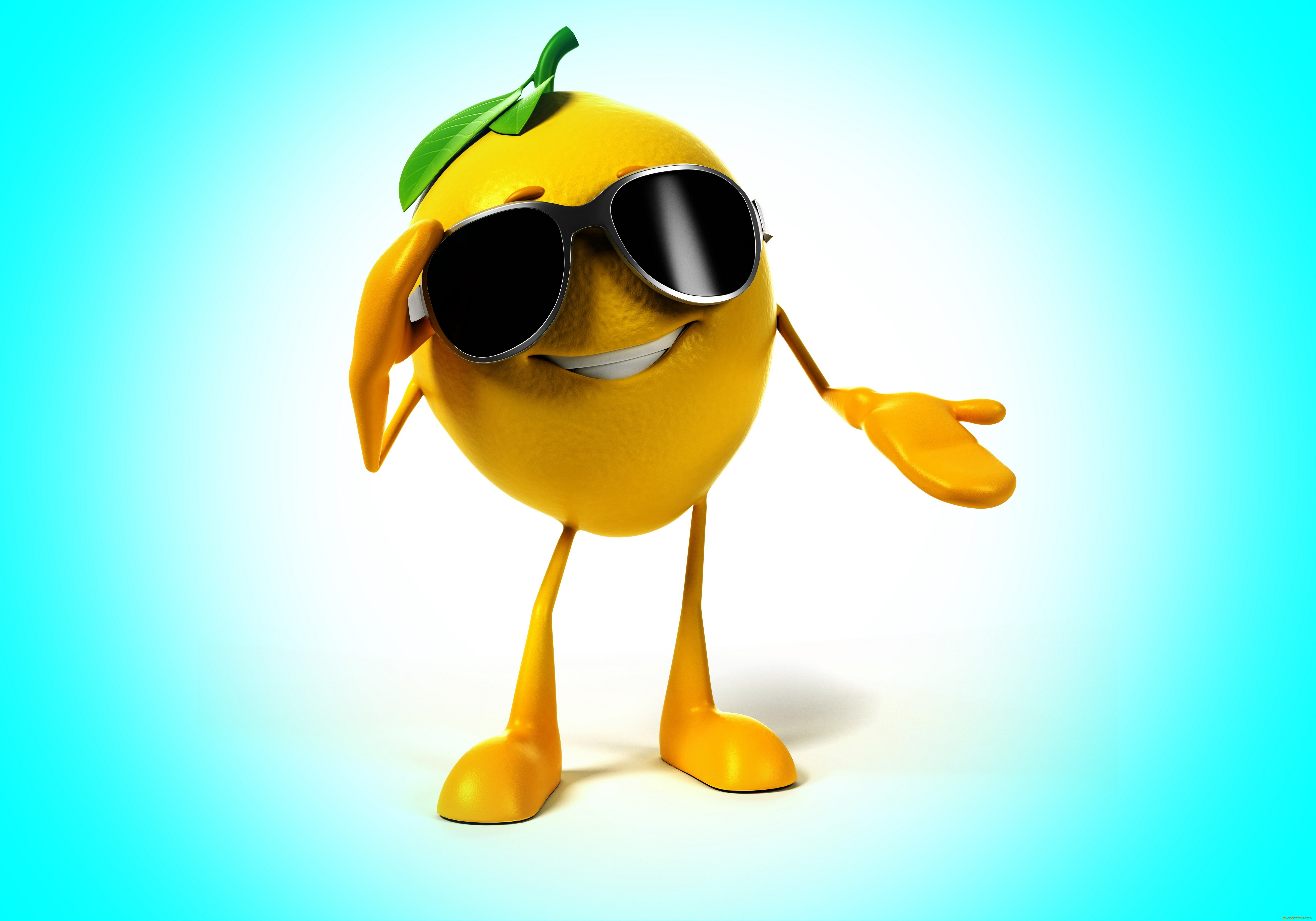 3д, графика, юмор, , humor, очки, улыбка, лимон, фон, glasses, smile, lemon, background