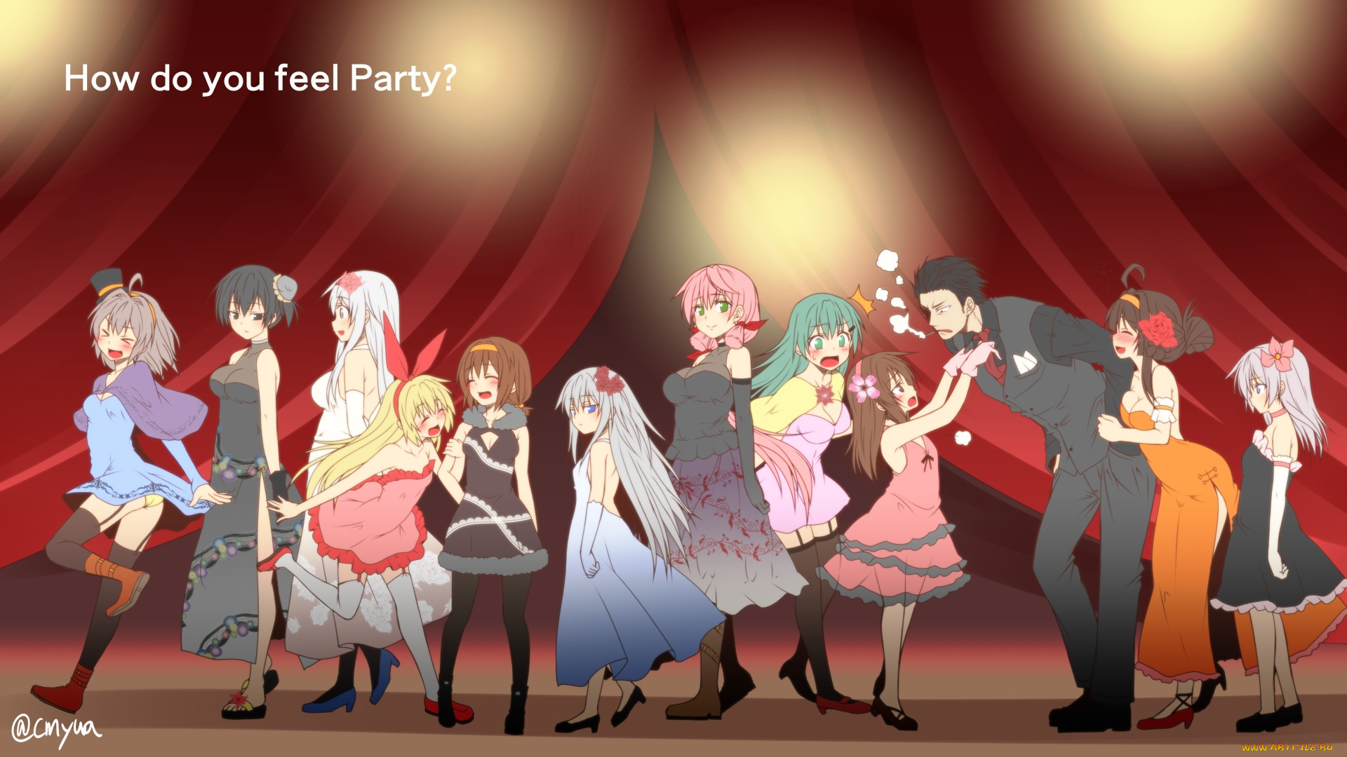 аниме, kantai, collection, арт, мужчина, девушки