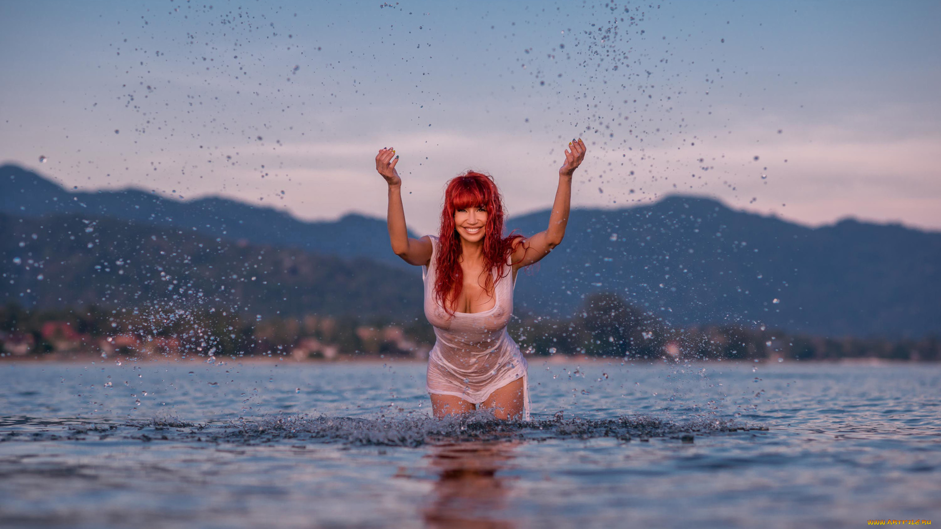 девушки, bianca, beauchamp, wet, body, hair, redhead, busty, babe, sexy, legs, nude, nipples, big, tits, breasts, boobs, model, bianca, beauchamp, water