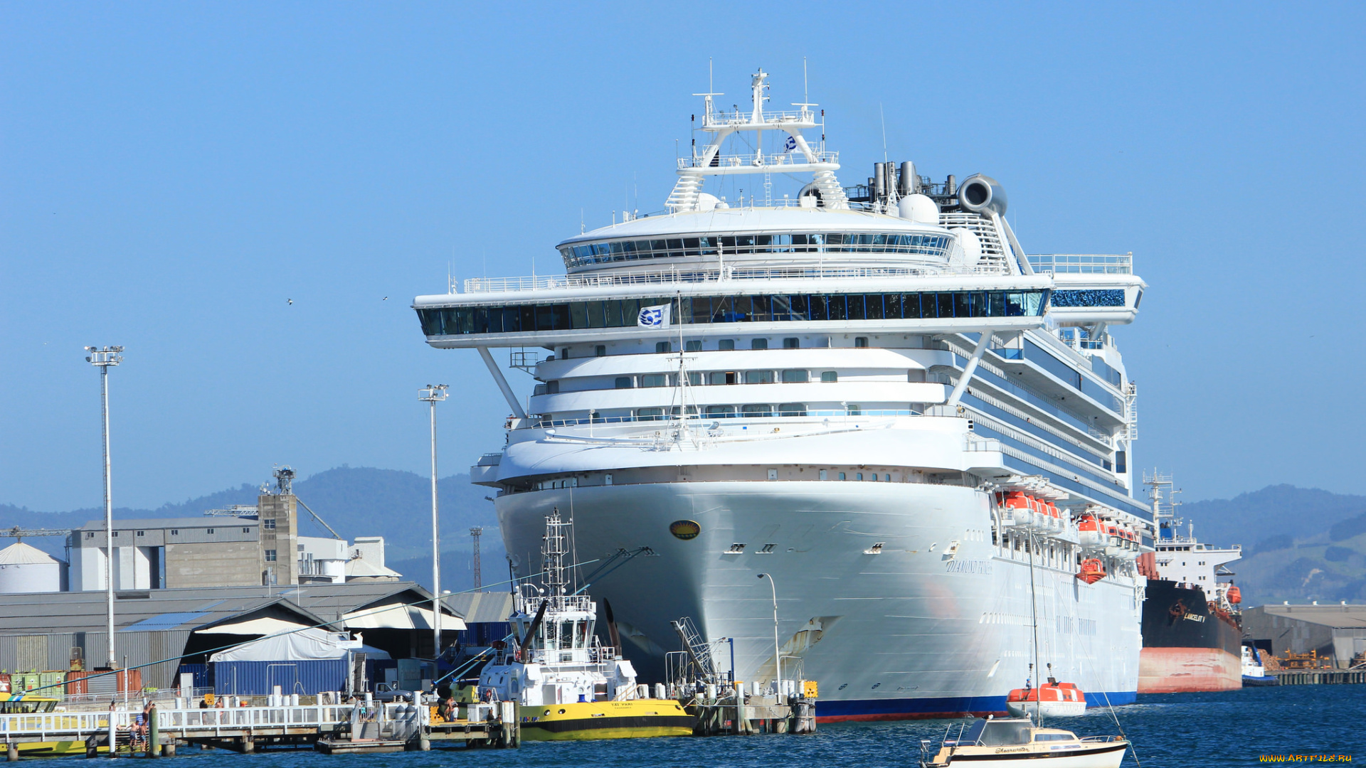 diamond, princess, корабли, лайнеры, круиз, причал, лайнер, океанский