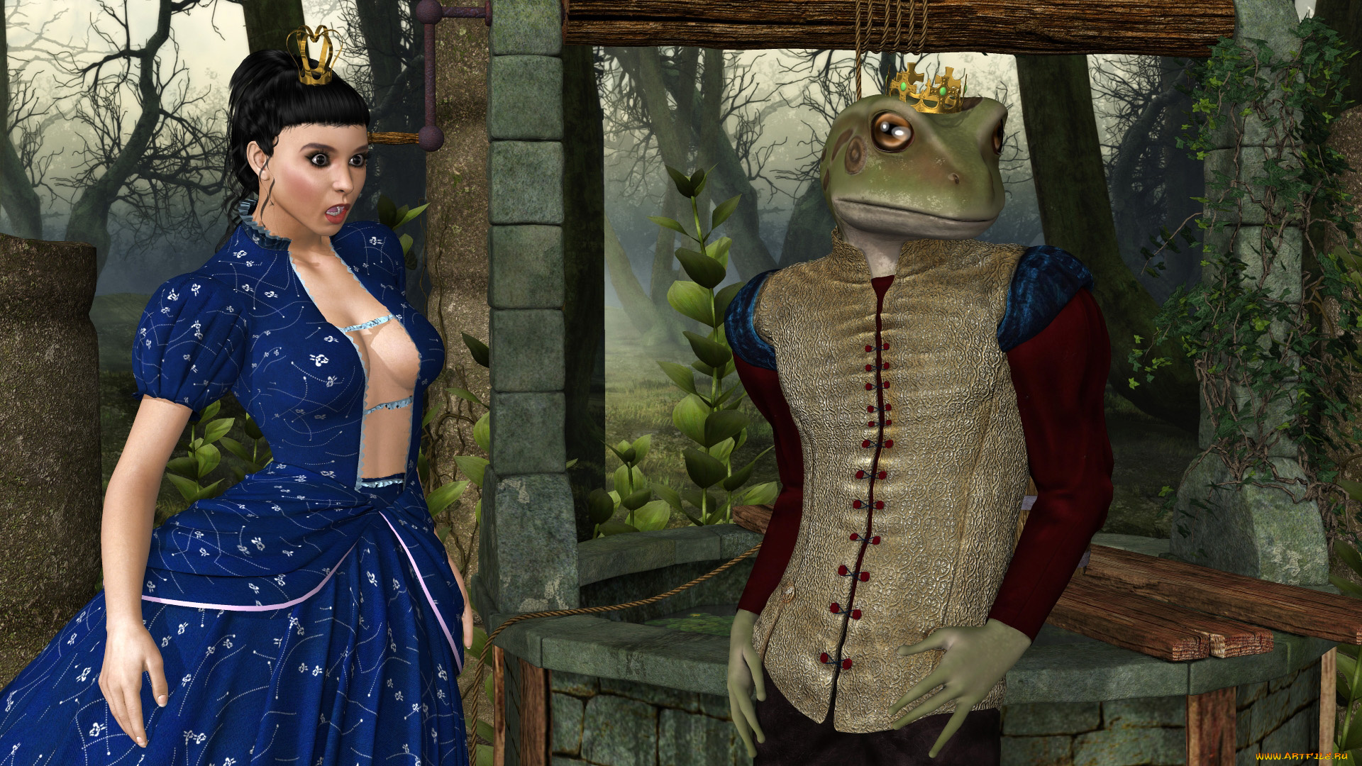 feliciana, 3д, графика, фантазия, , fantasy, фон, взгляд, девушка, ящерица