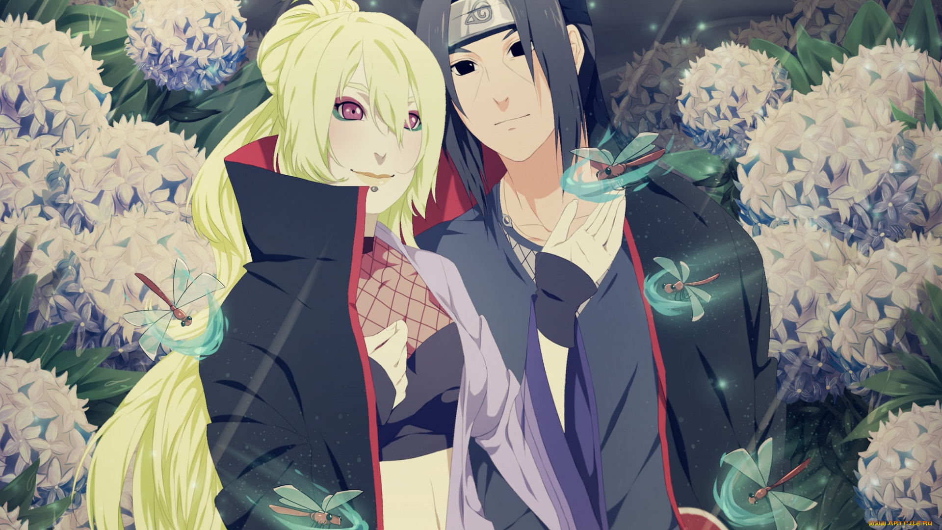 разное, арты, девушка, наруто, итачи, аниме, арт, учиха