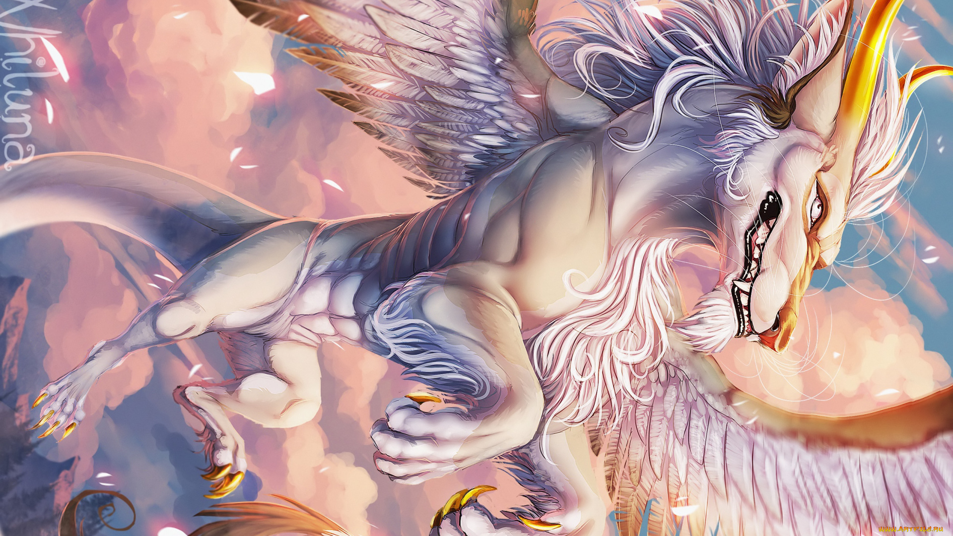 рисованное, животные, , сказочные, , мифические, зверь