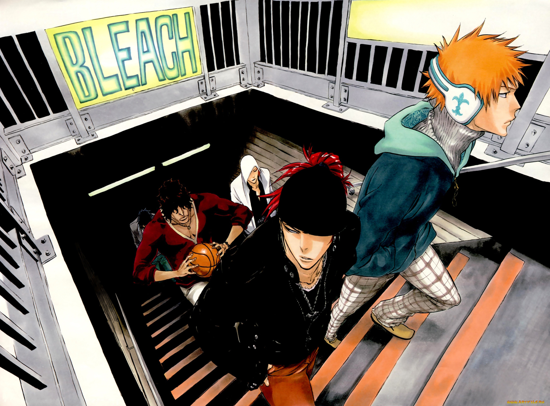 аниме, bleach, yasutora, sado, uryuu, ishida, renji, abarai, anime, парни, ichigo, kurosaki, ikkaku, madarame