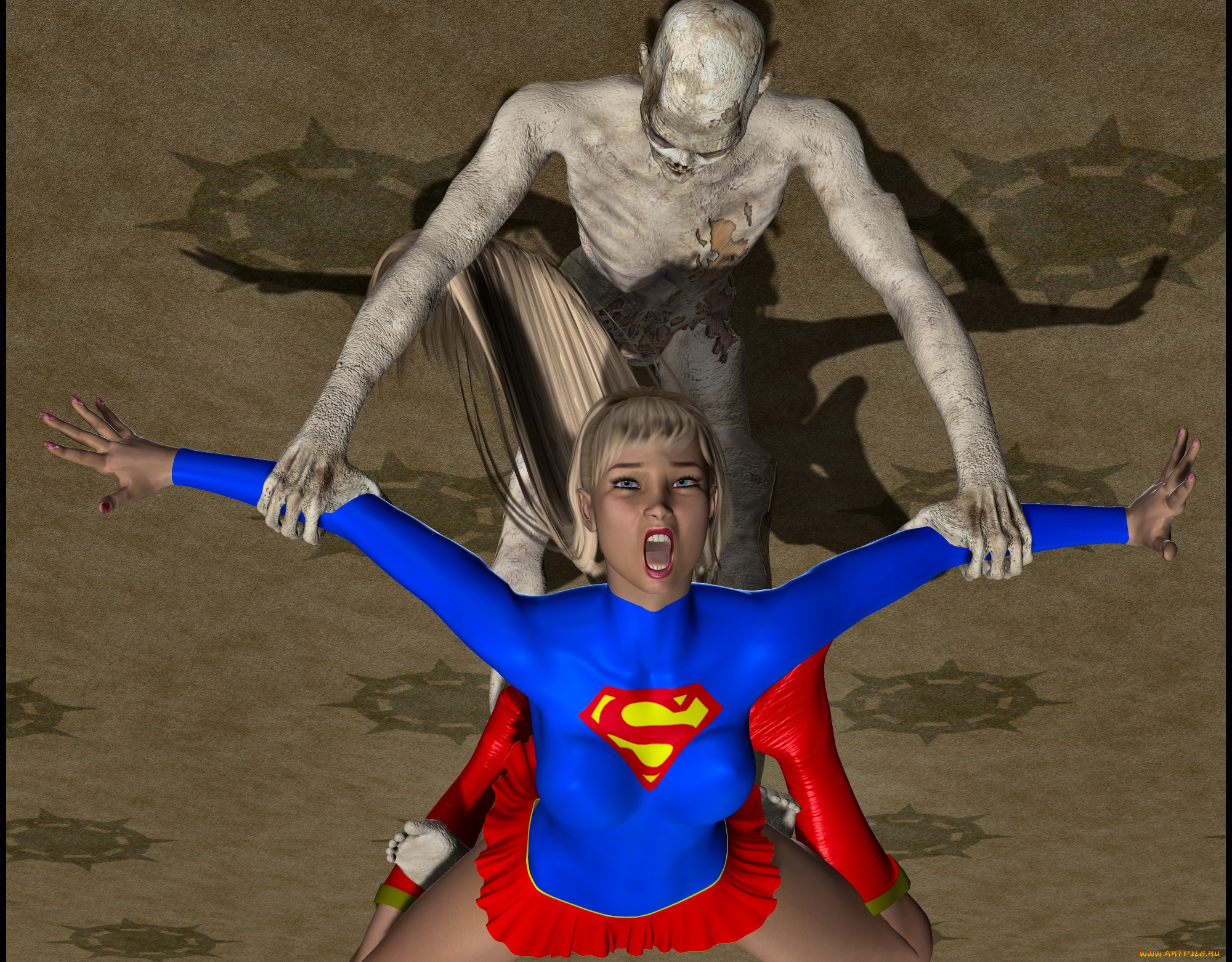 3д, графика, фантазия, , fantasy, фон, взгляд, девушка, зомби