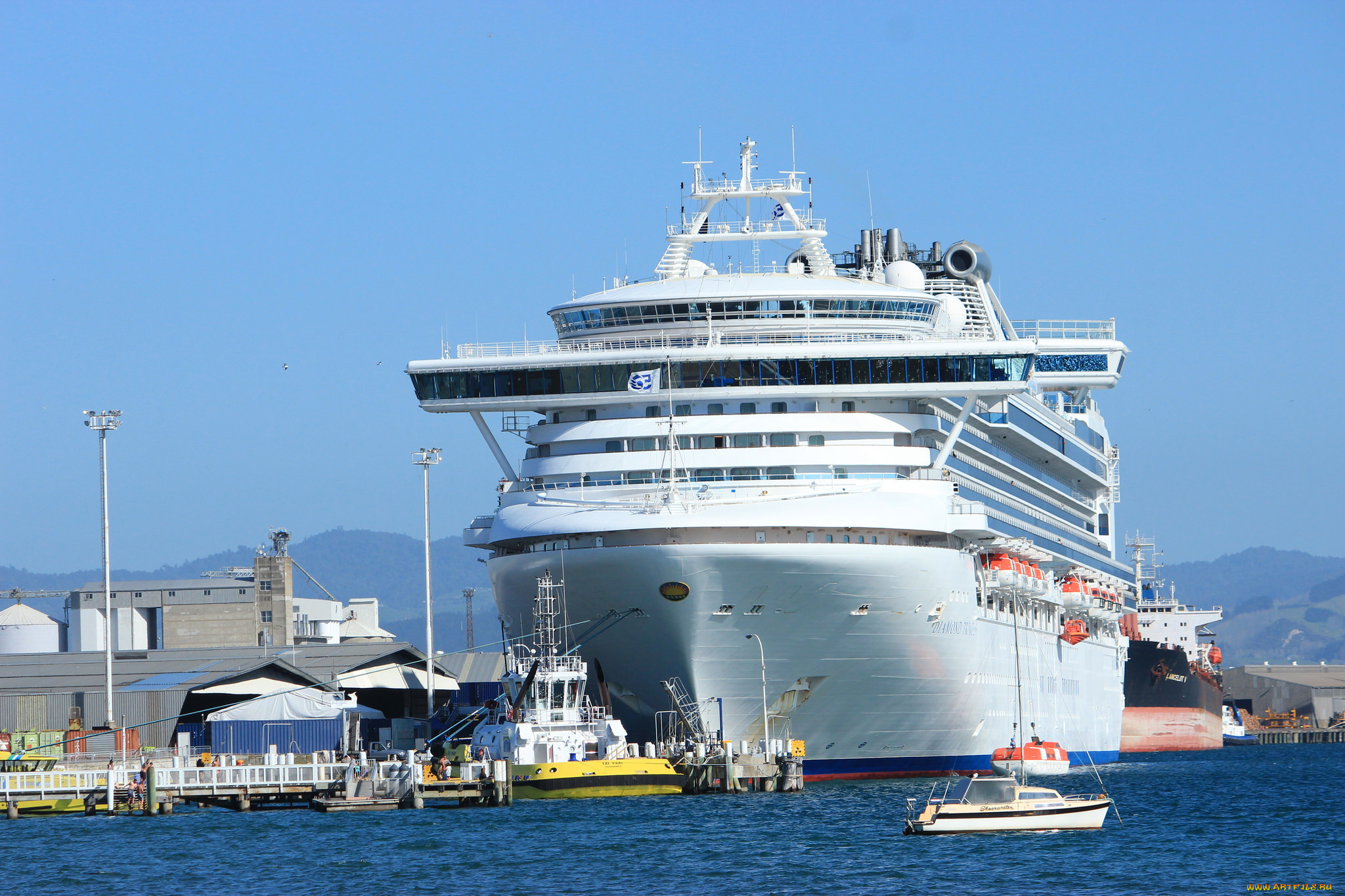 diamond, princess, корабли, лайнеры, круиз, причал, лайнер, океанский