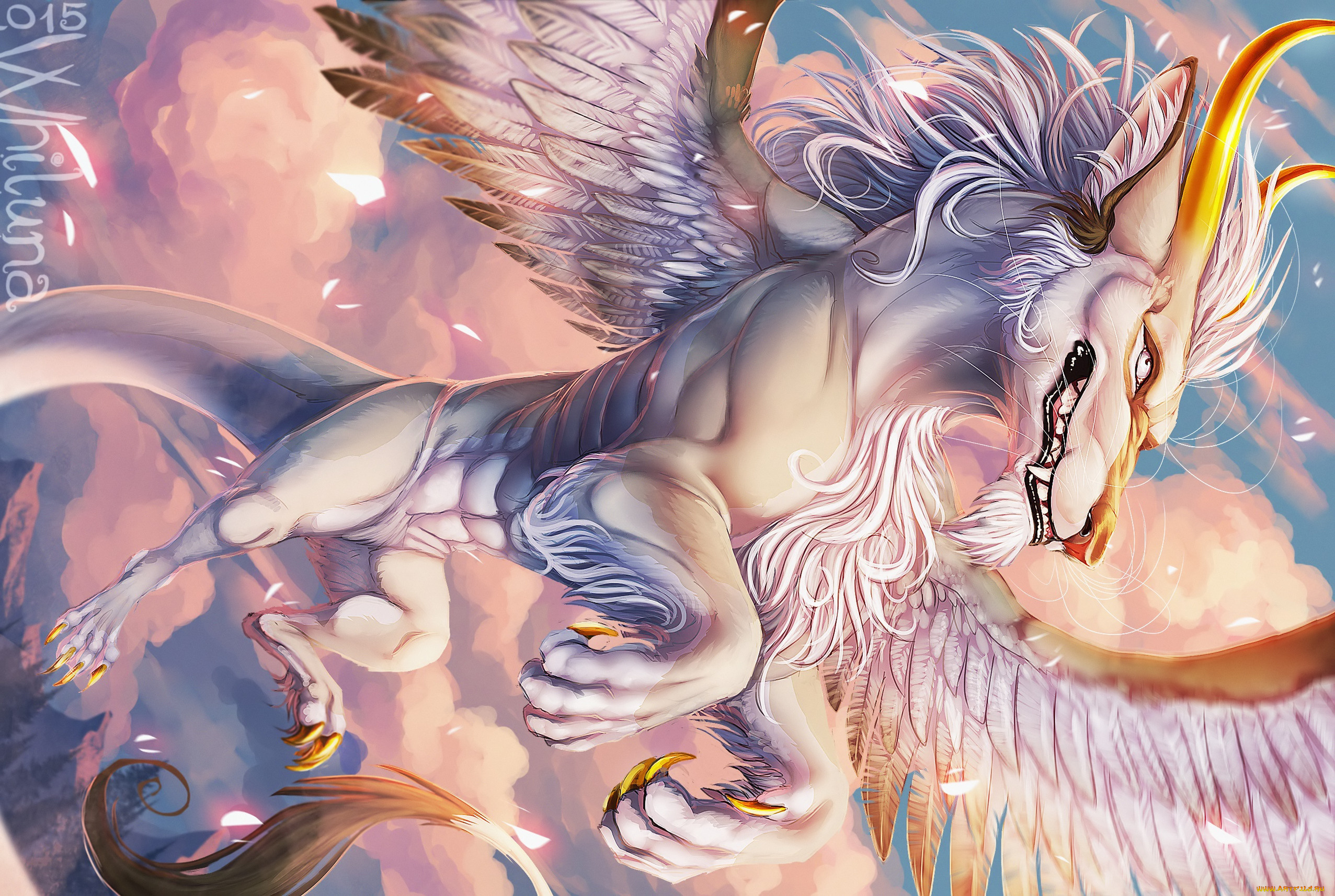 рисованное, животные, , сказочные, , мифические, зверь