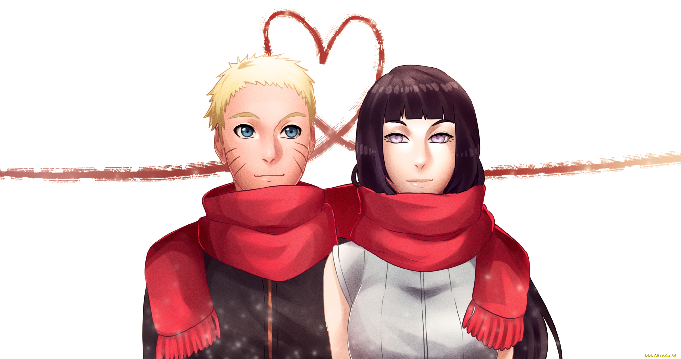 разное, арты, девушка, хината, арт, наруто, романтика