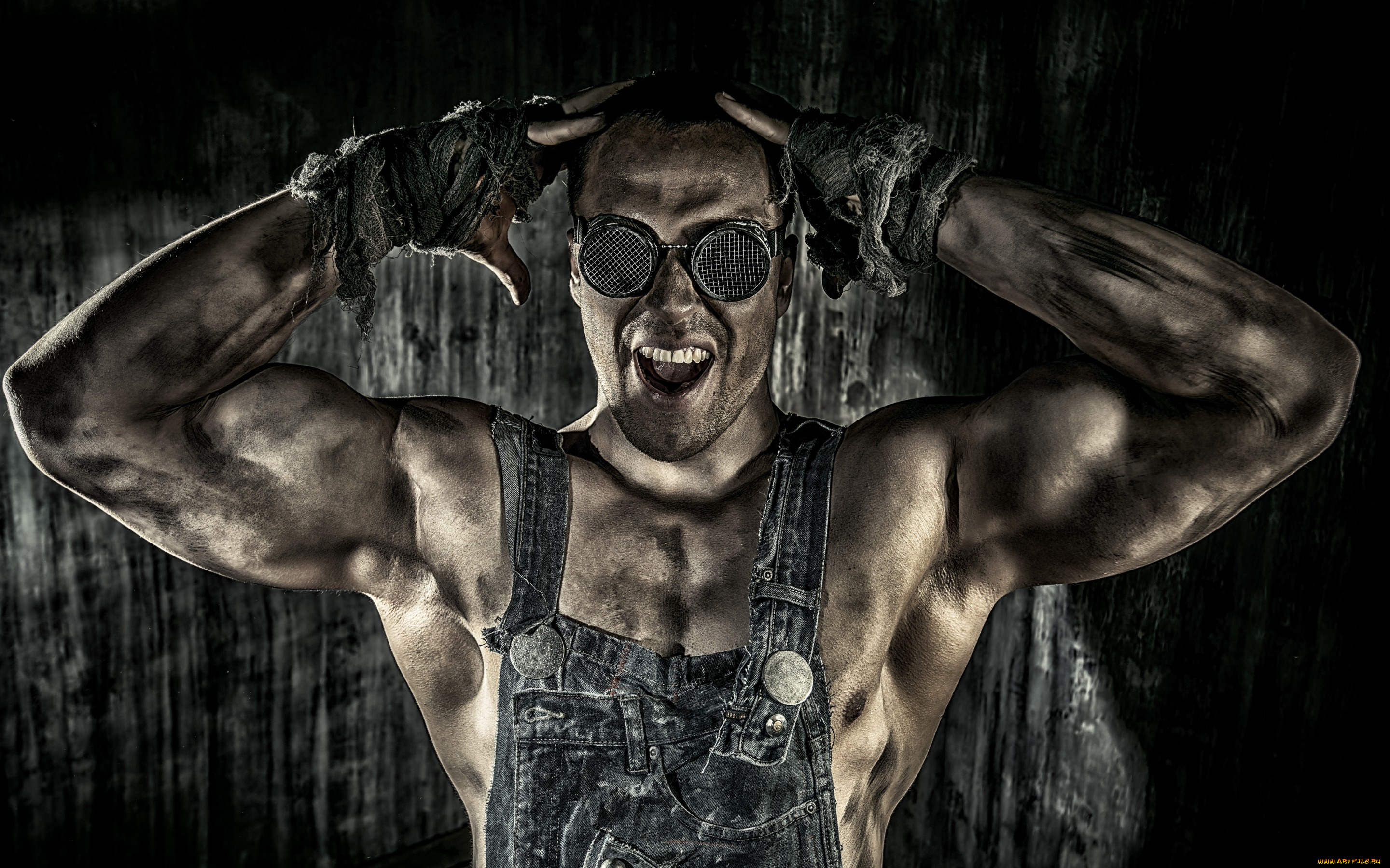 мужчины, -, unsort, очки, мышцы, работяга, парень