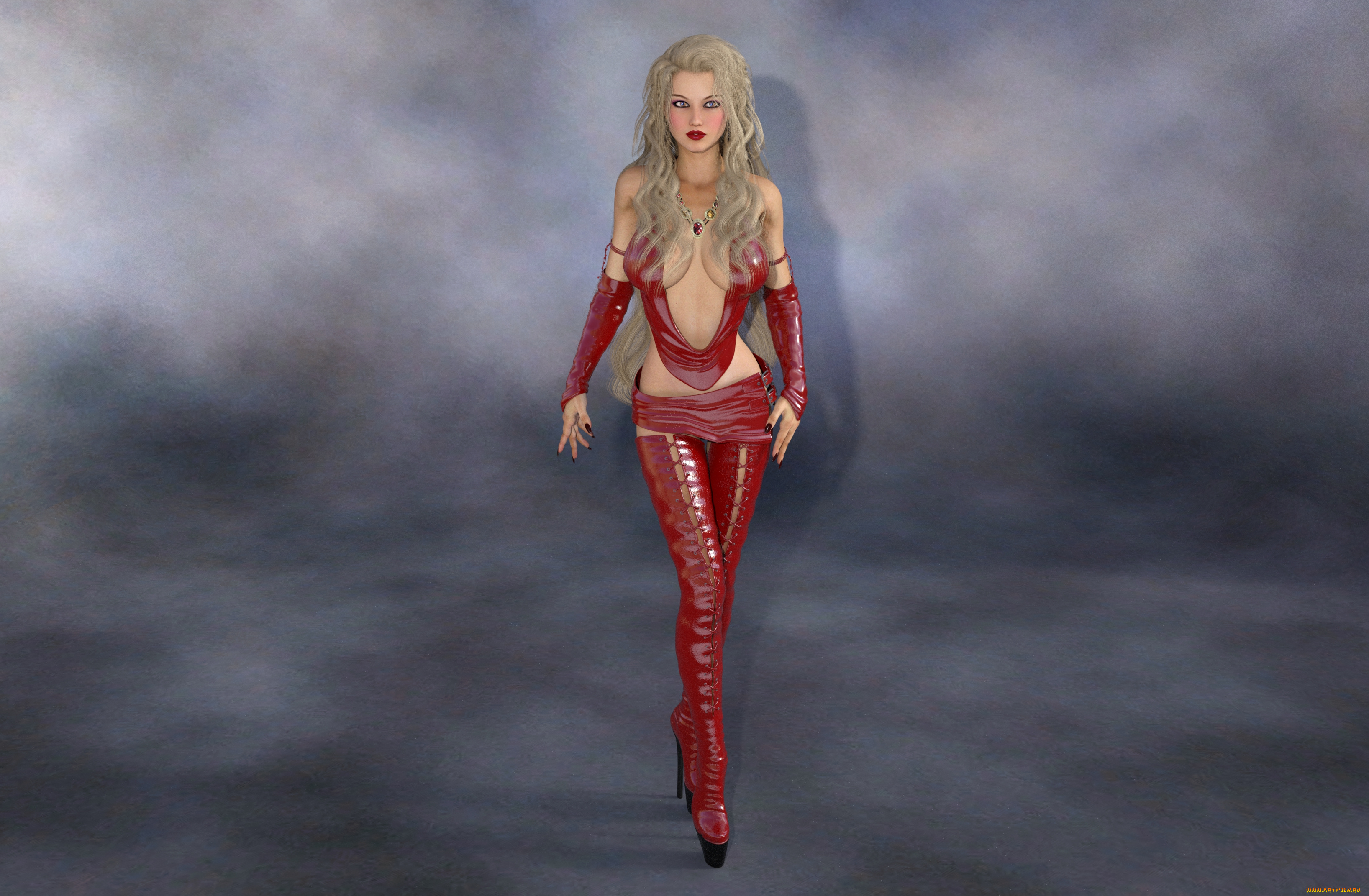 3д, графика, люди, , people, девушка, взгляд, фон