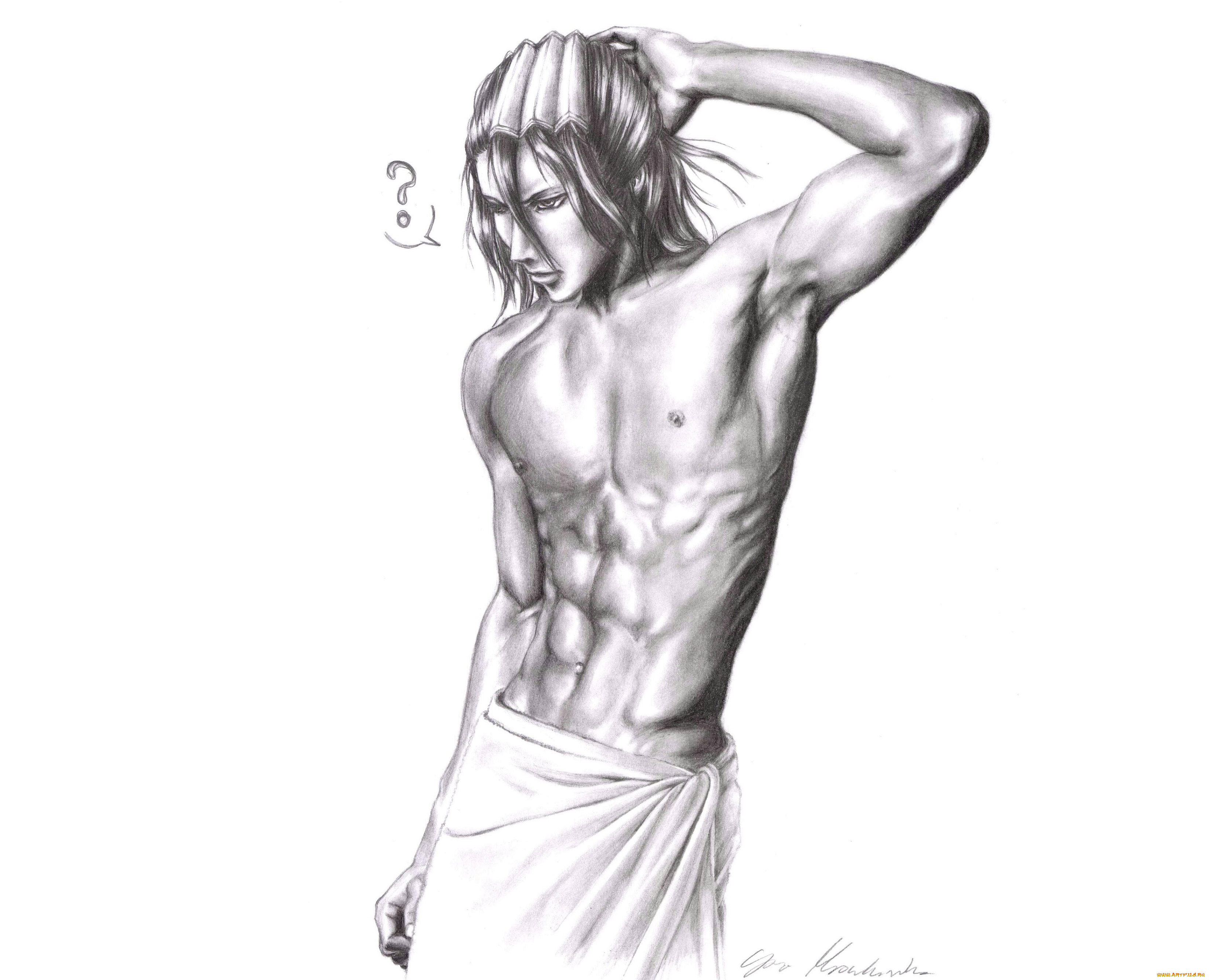 разное, арты, кучики, бьякуя, блич, капитан, парень, арт