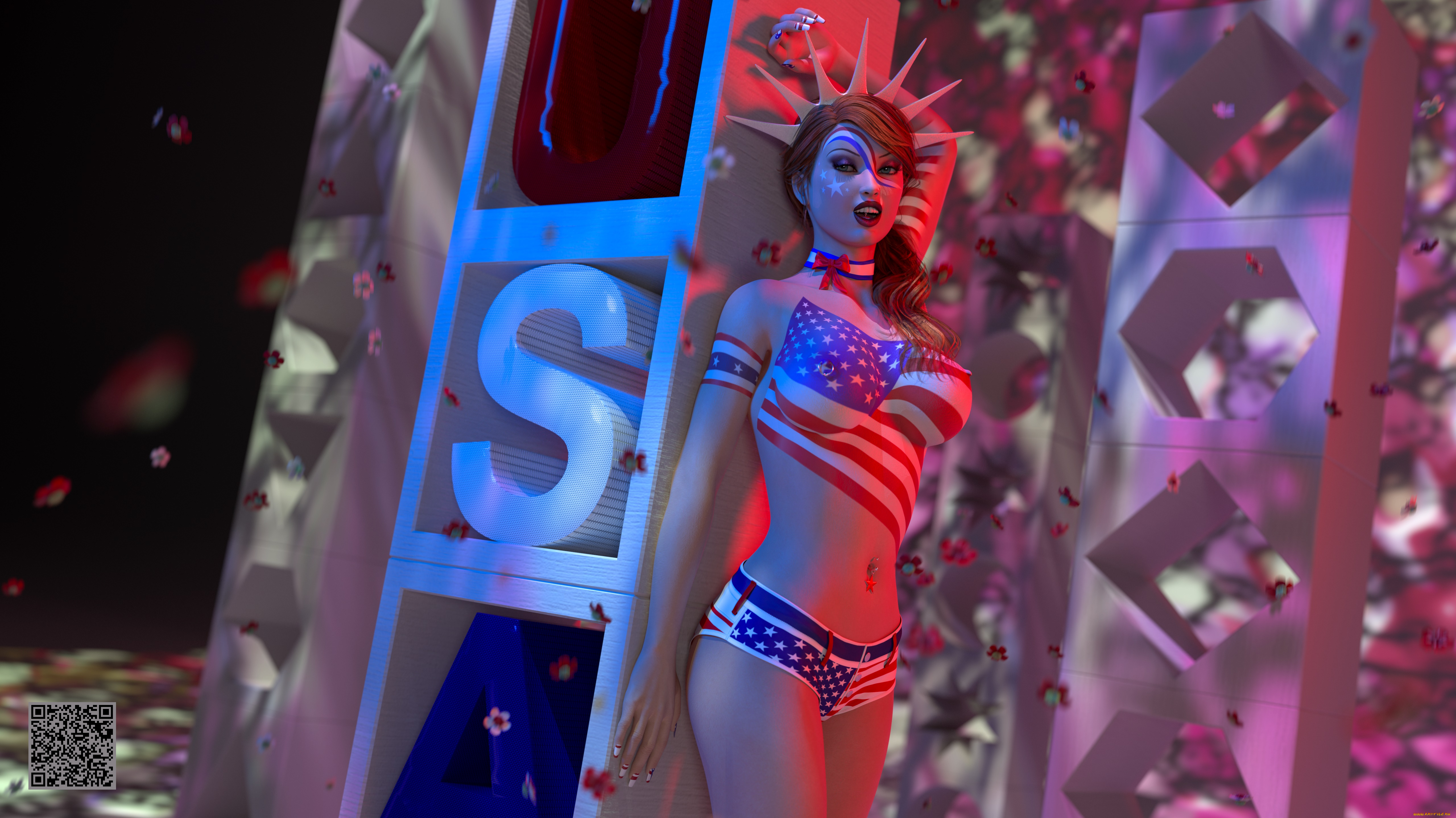 3д, графика, люди, , people, фон, взгляд, девушка