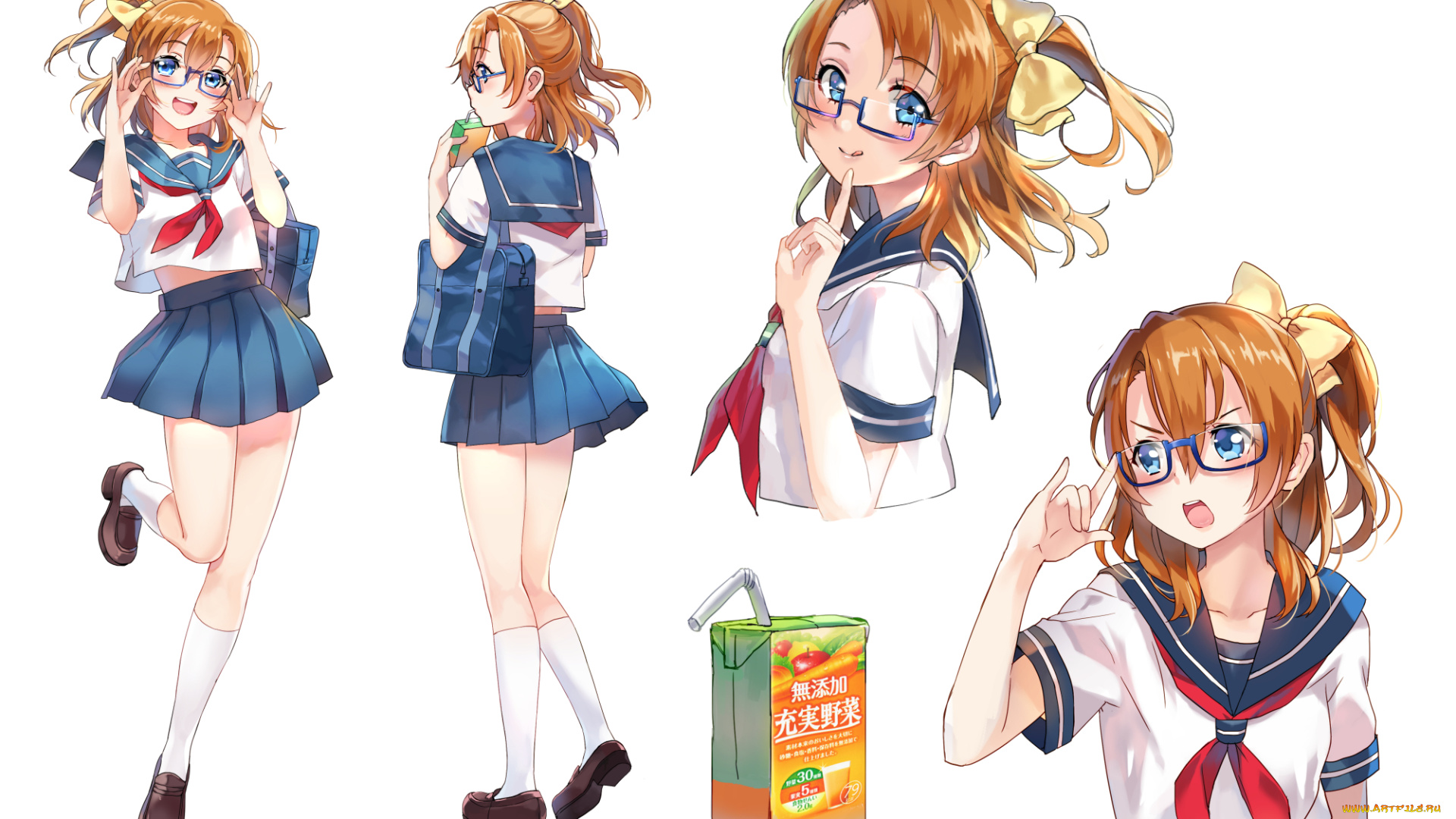 аниме, love, live, , school, idol, project, фон, взгляд, девушки