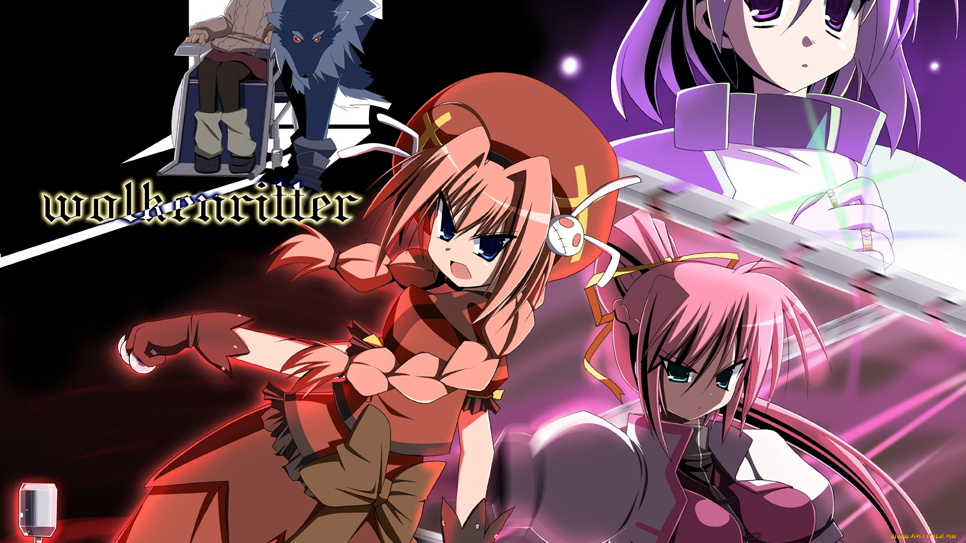 аниме, mahou, shoujo, lyrical, nanoha, фон, взгляд, девушка