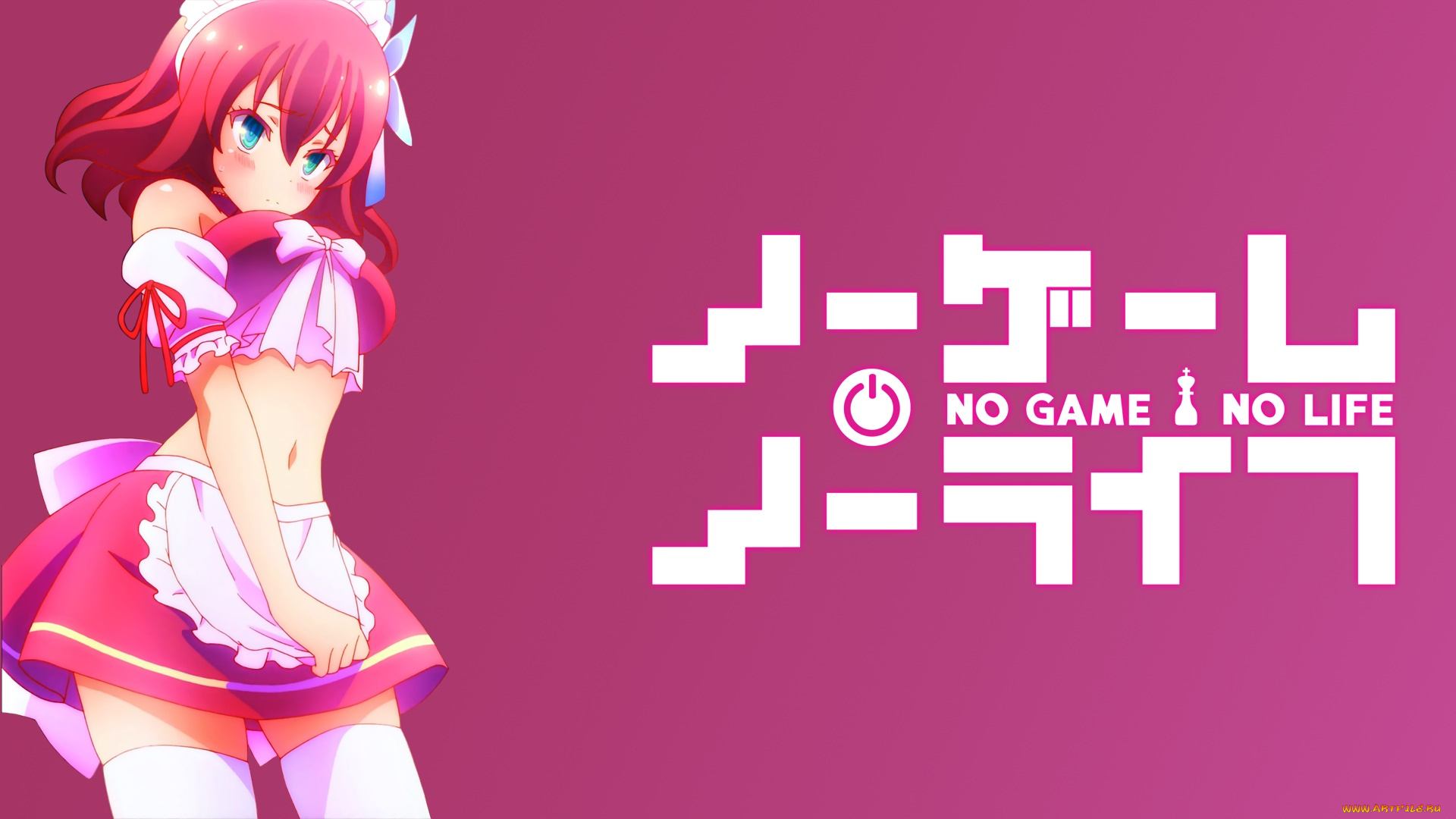 аниме, no, game, no, life, фон, взгляд, девушки