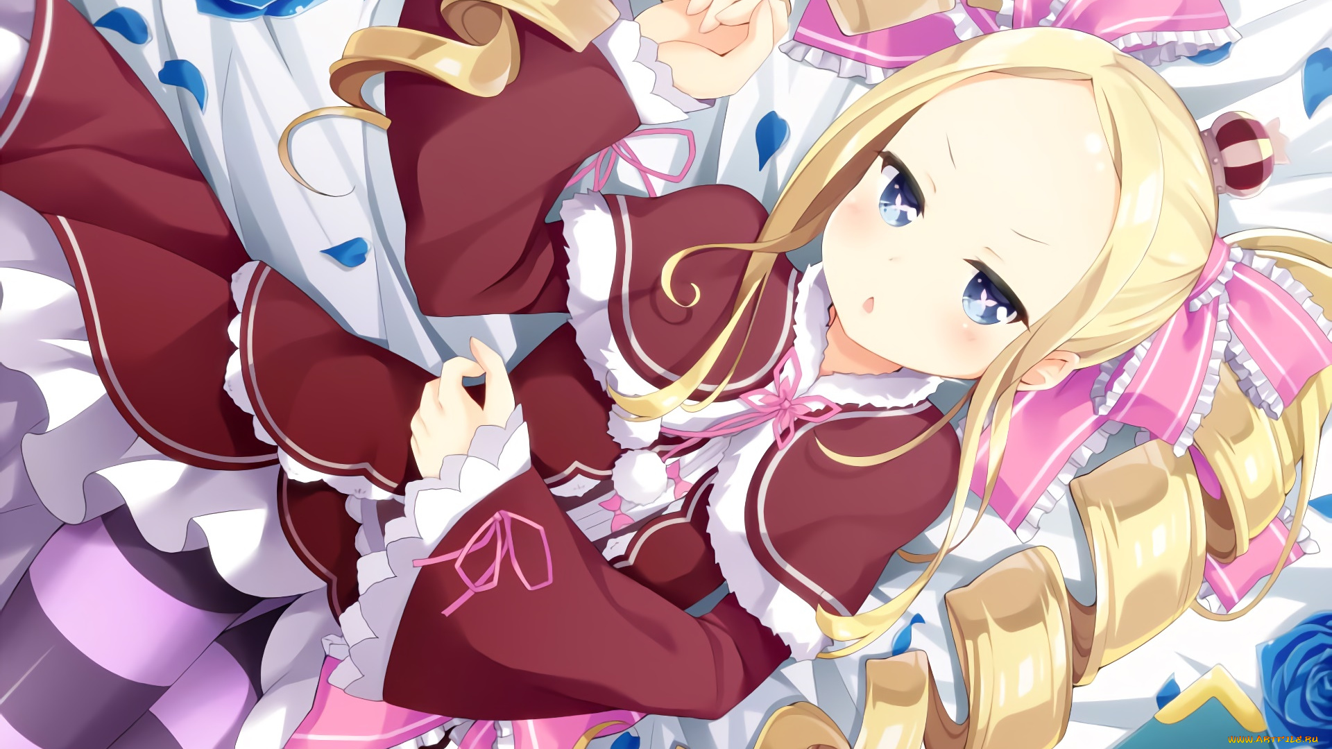 аниме, re, , zero, kara, hajimeru, isekai, seikatsu, фон, взгляд, девушка