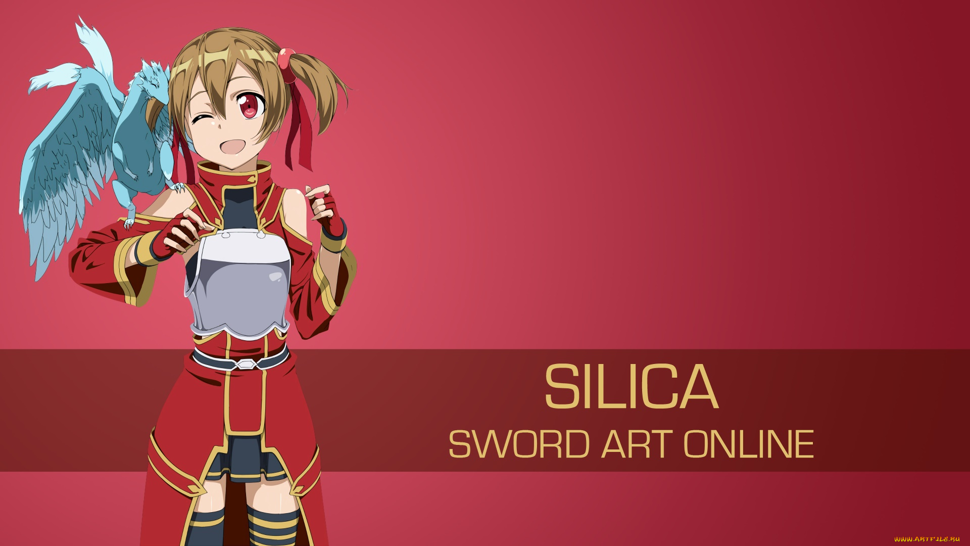 аниме, sword, art, online, девушка, взгляд, фон
