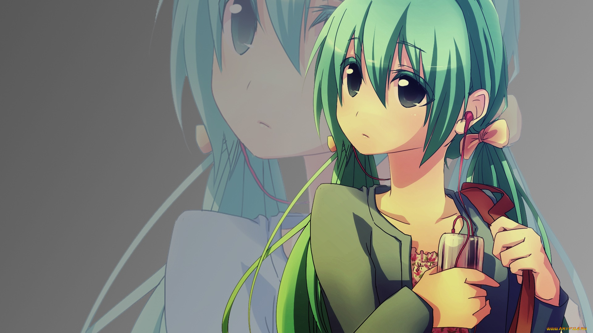 аниме, unknown, , другое, девушка, фон, взгляд