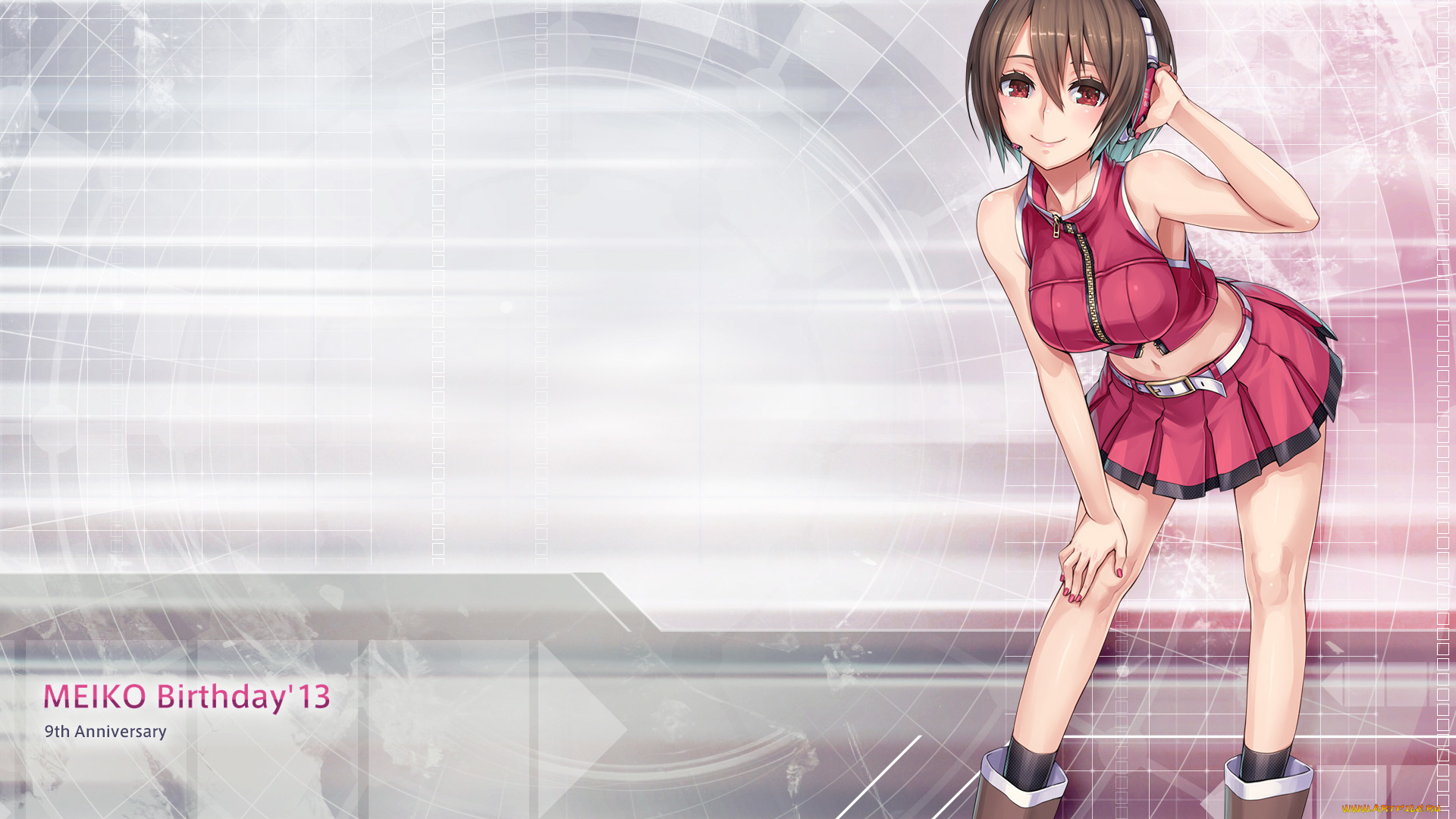 аниме, vocaloid, фон, взгляд, девушка