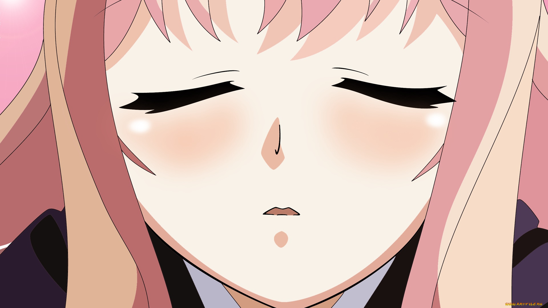 аниме, zero, no, tsukaima, взгляд, фон, девушка