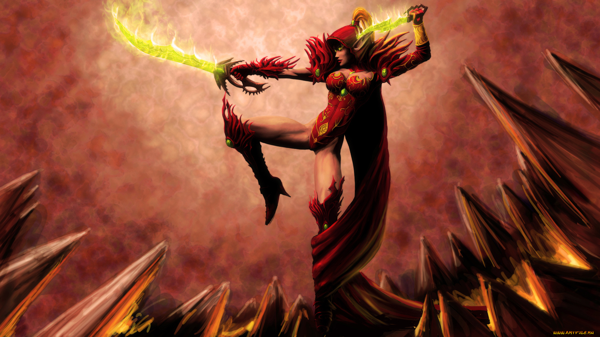 3д, графика, фантазия, , fantasy, девушка, фон, униформа, меч