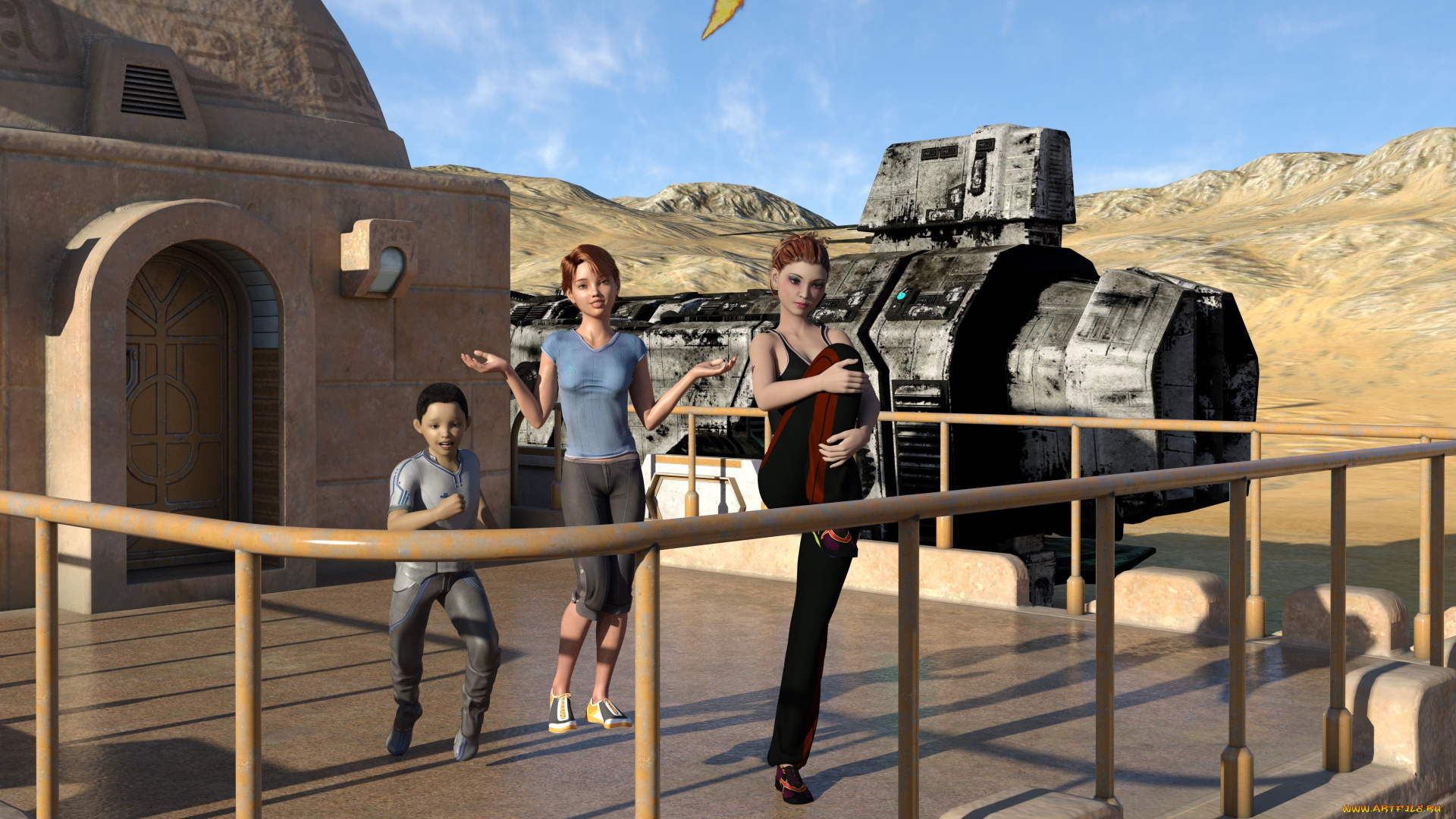 3д, графика, фантазия, , fantasy, фон, девушка, взгляд