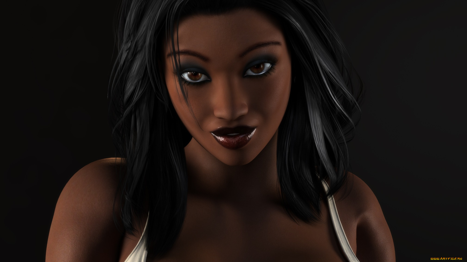 3д, графика, портрет, , portraits, взгляд, девушка, фон