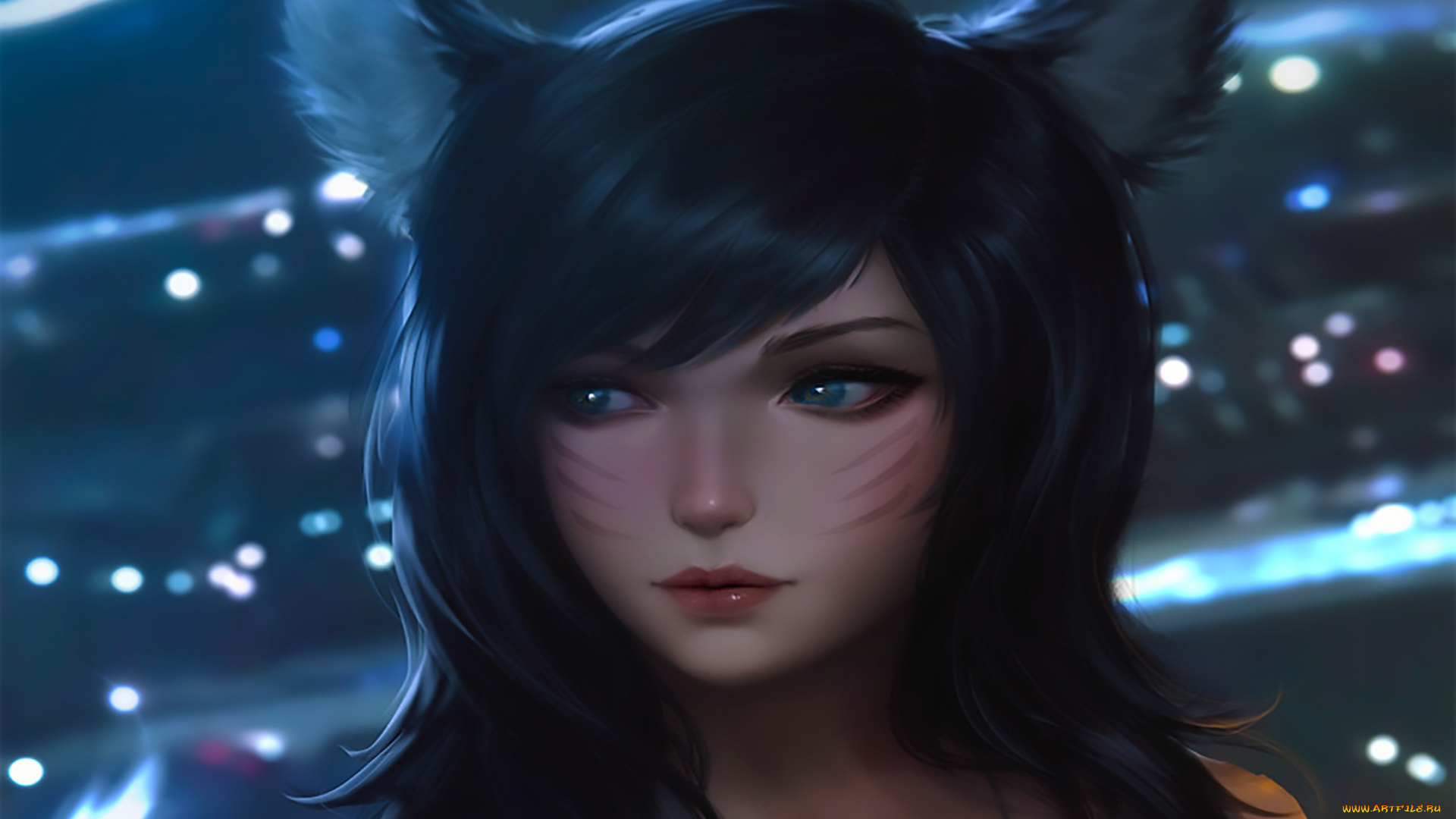 3д, графика, существа, , creatures, девушка, взгляд, фон