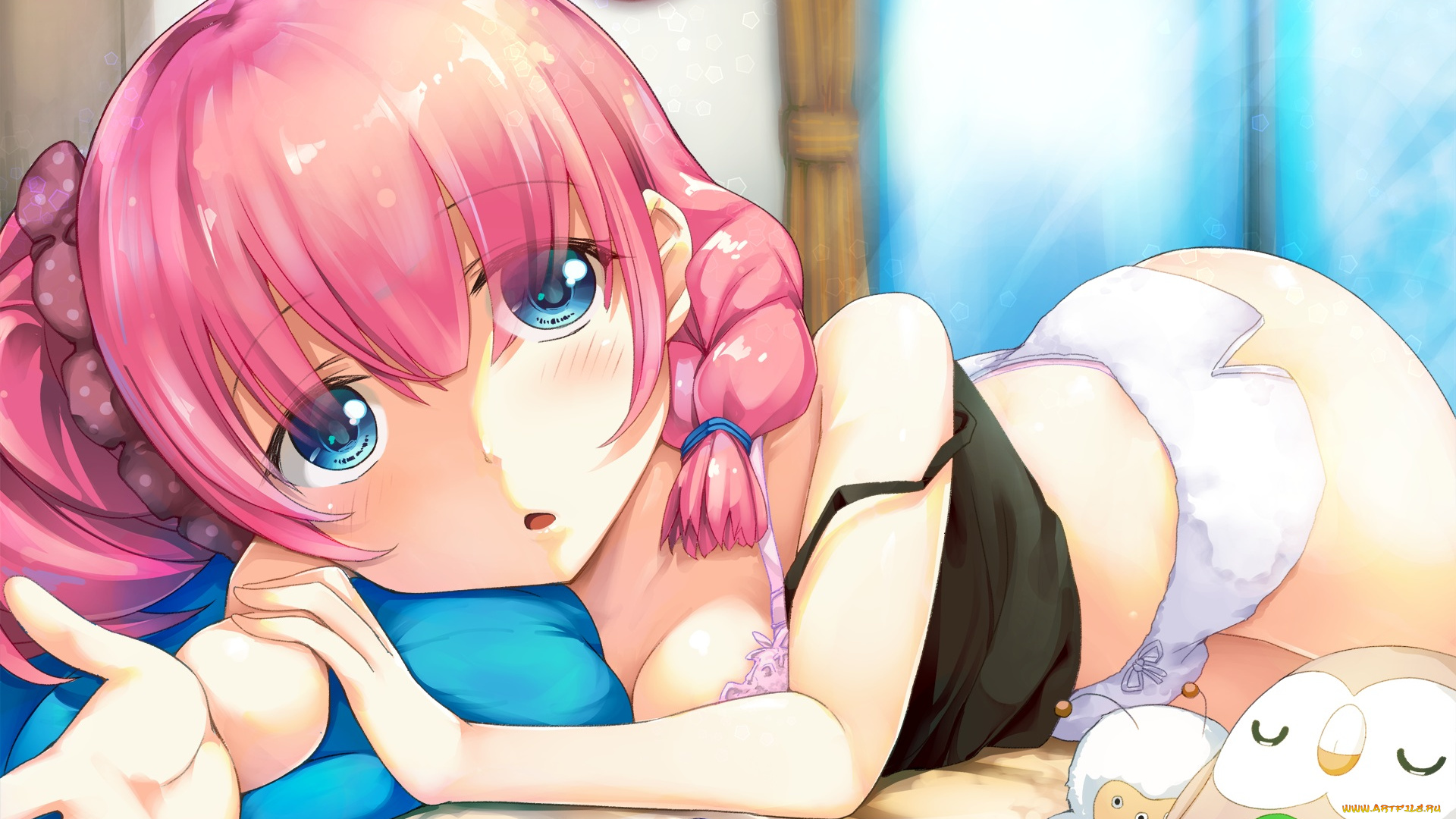 аниме, pokemon, rowlet