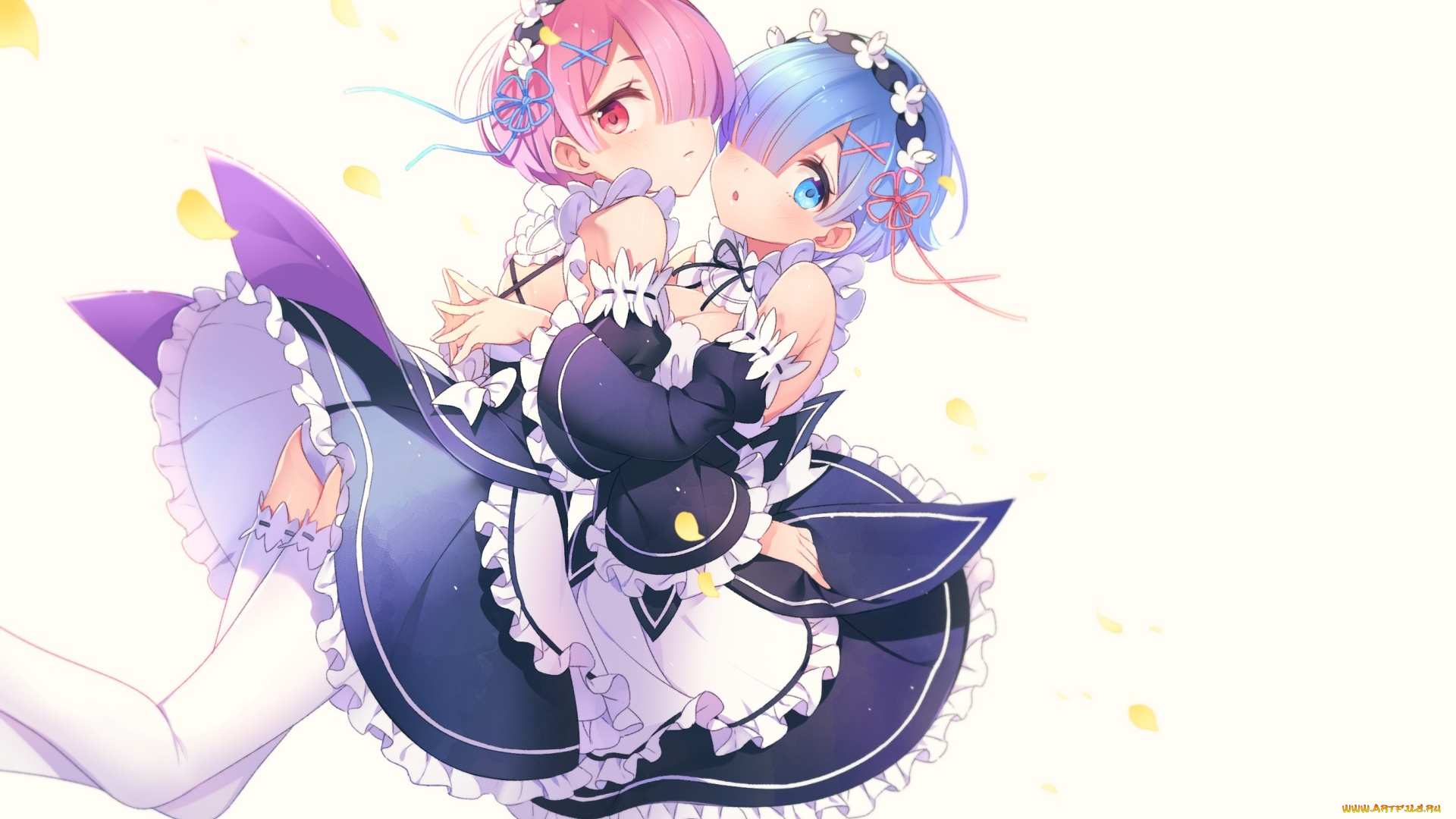 аниме, re, , zero, kara, hajimeru, isekai, seikatsu, rem, ram