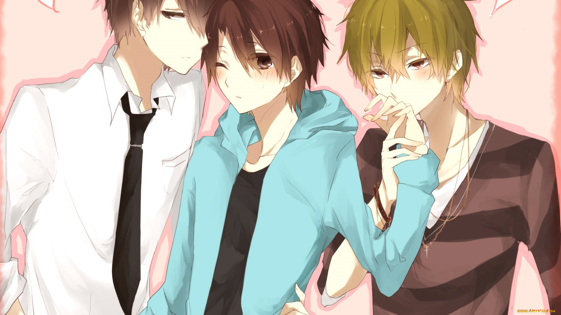 аниме, sekai, ichi, hatsukoi, парни