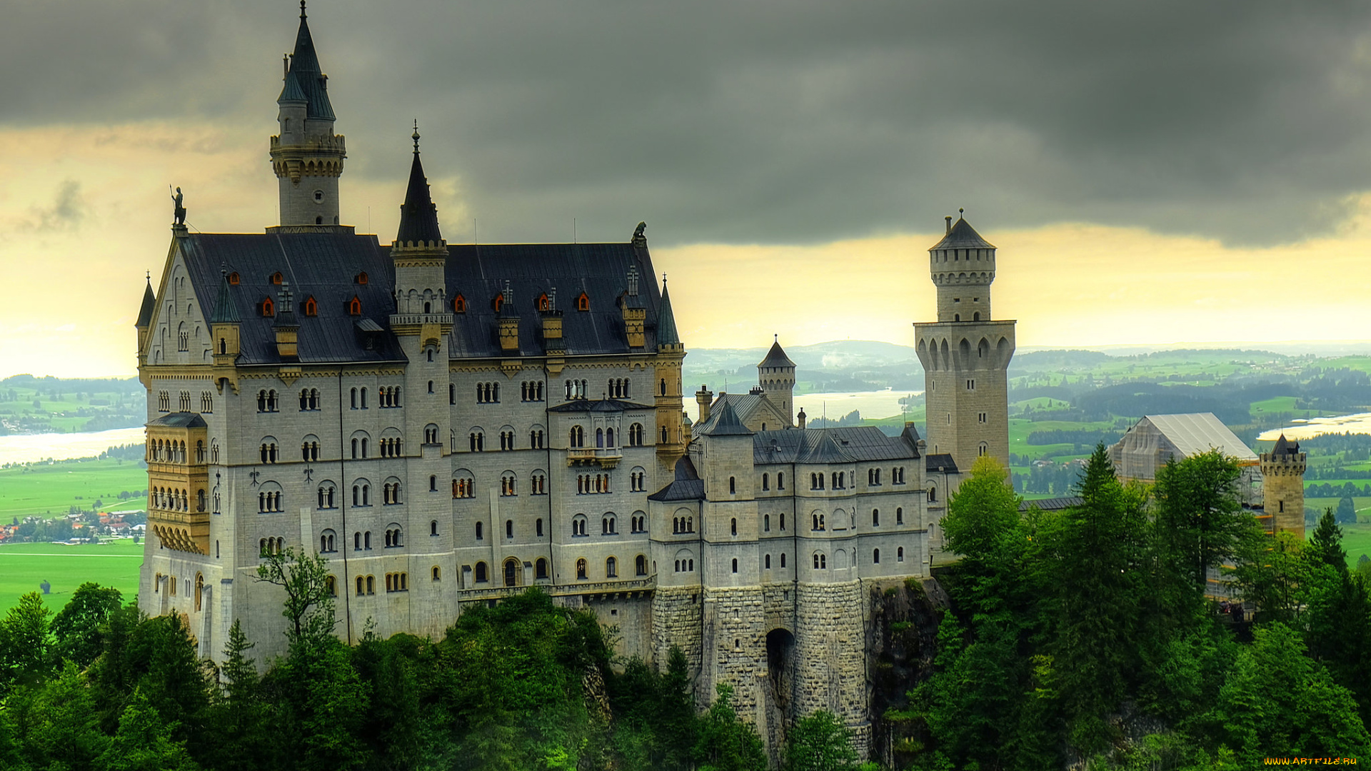 neuschwanstein, -, bavarian, fairytale, города, замок, нойшванштайн, , германия, замок, горы